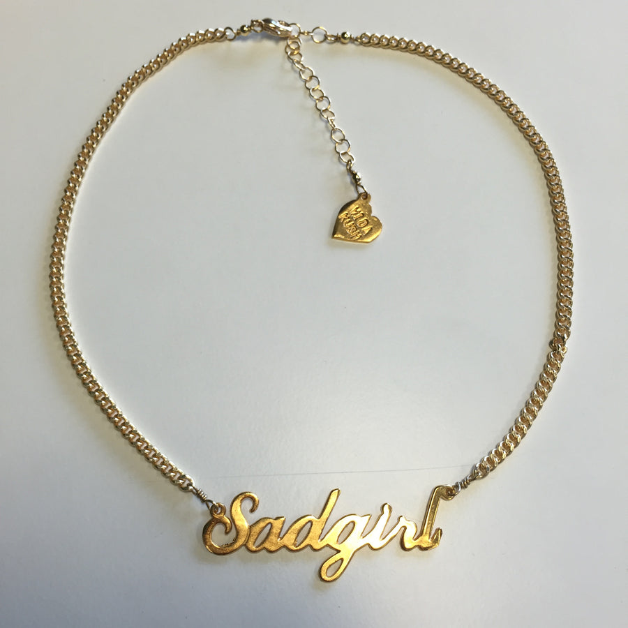 Sadgirl Nameplate Necklace