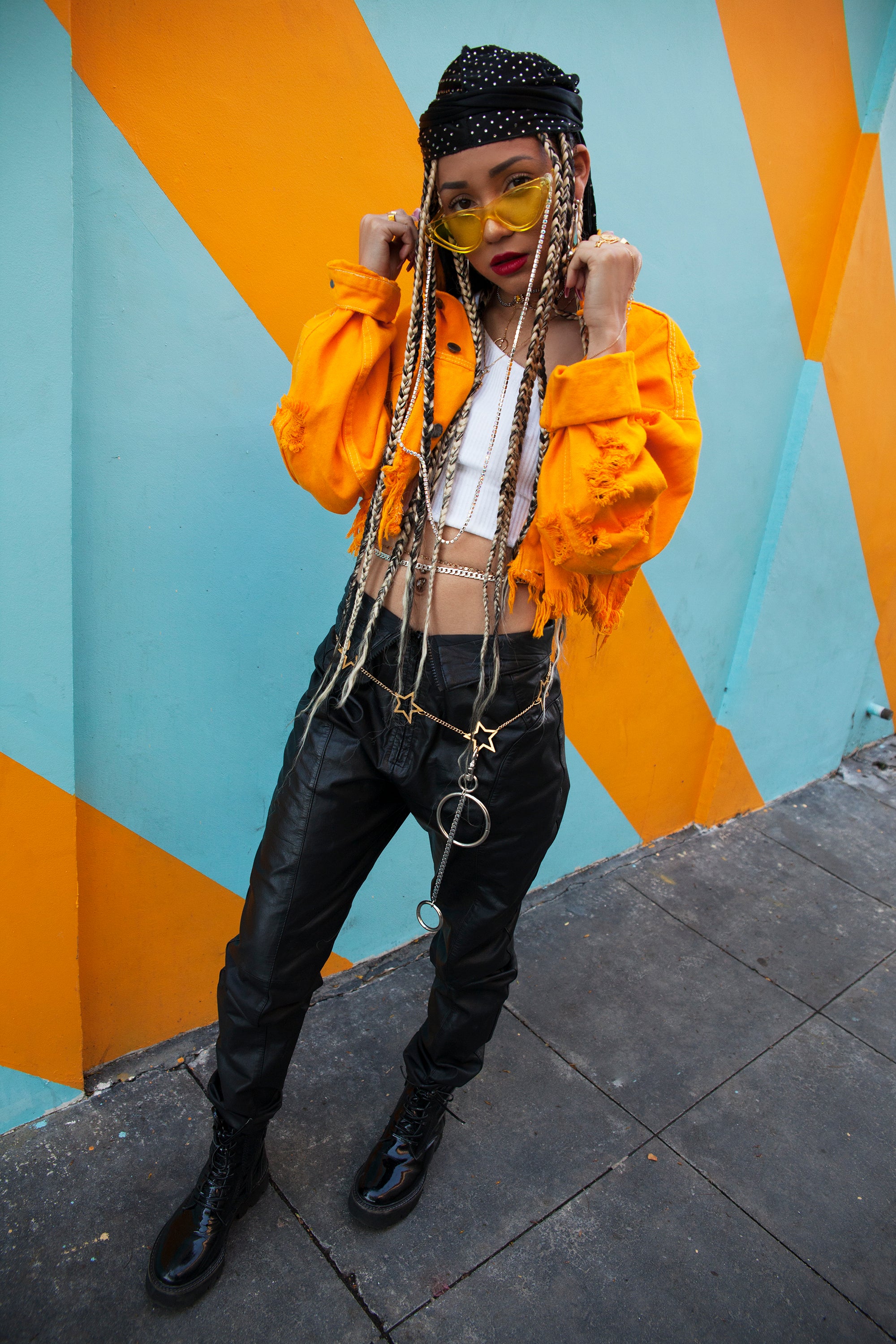 Mini Disco Sunglasses Chain