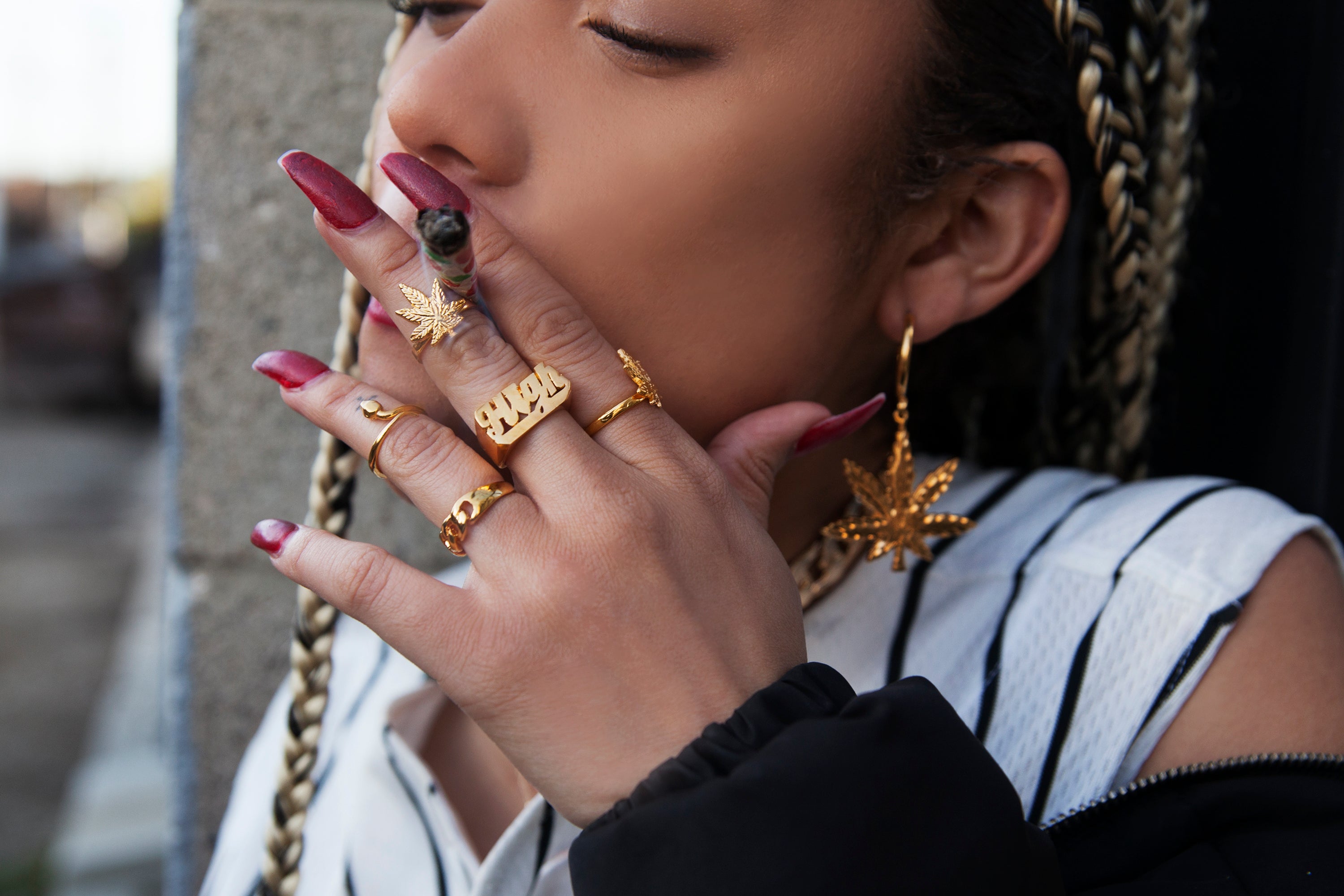 Ganja Goddess Hoop Earrings