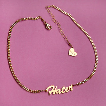 Hater Nameplate Necklace
