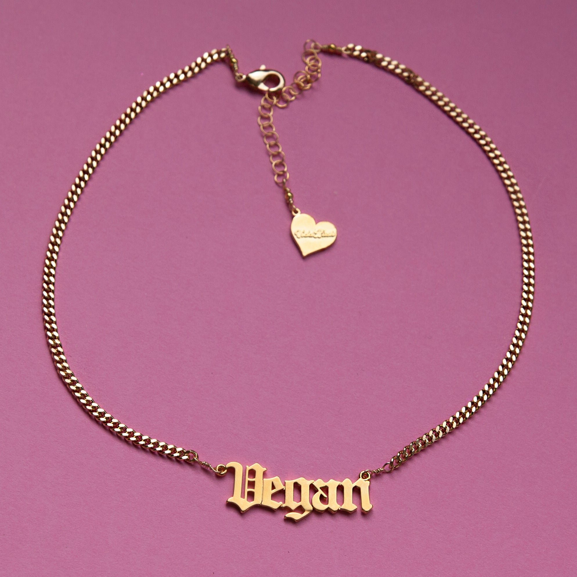 Vegan Nameplate Necklace