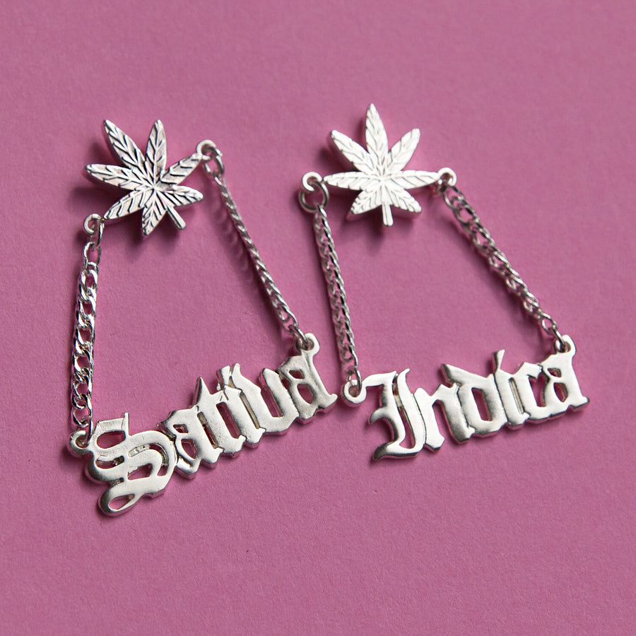 Sativa/Indica Earrings