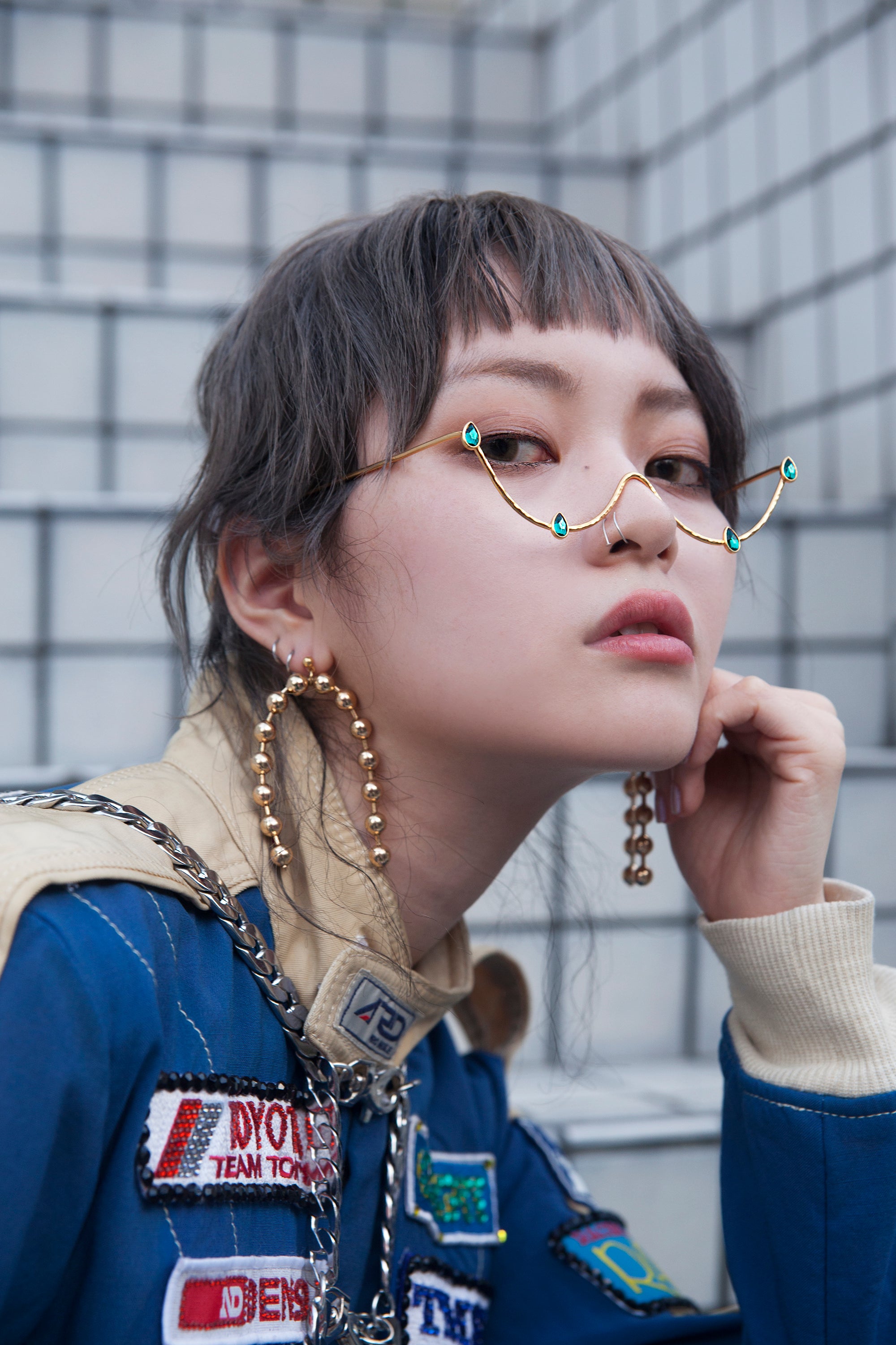 Ball Chain U Earring