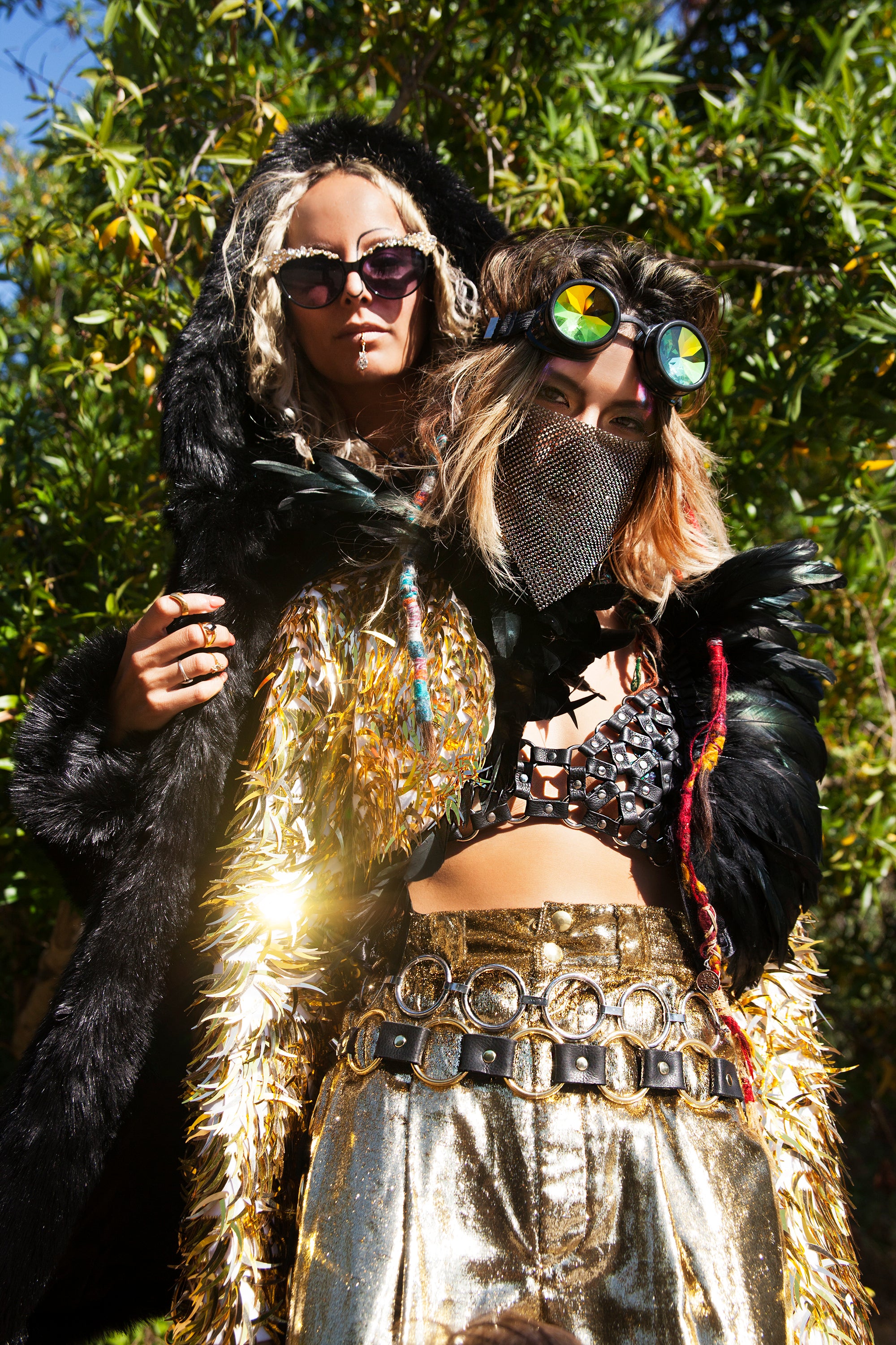 Chain Mail Leather Belt