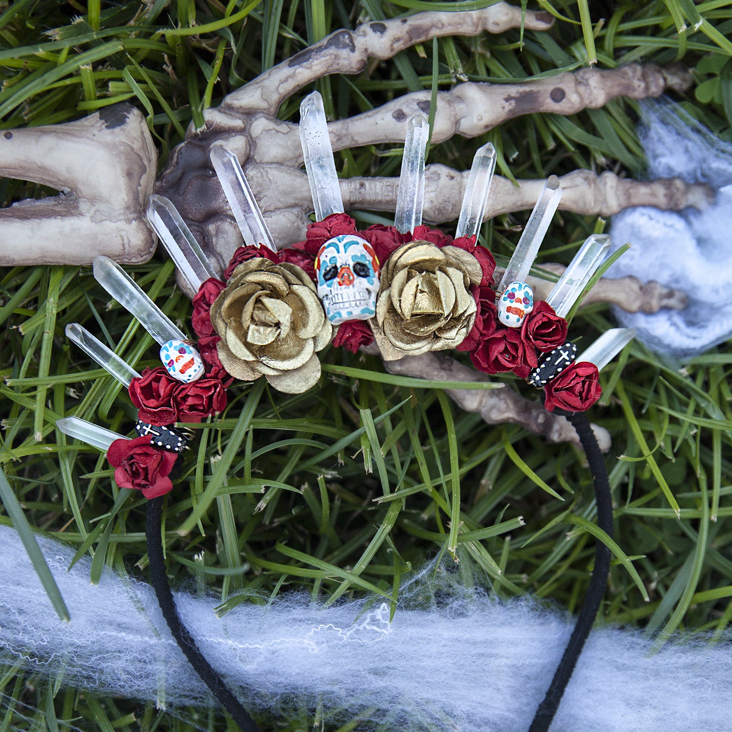 Dia De Los Muertos Crystal Crown