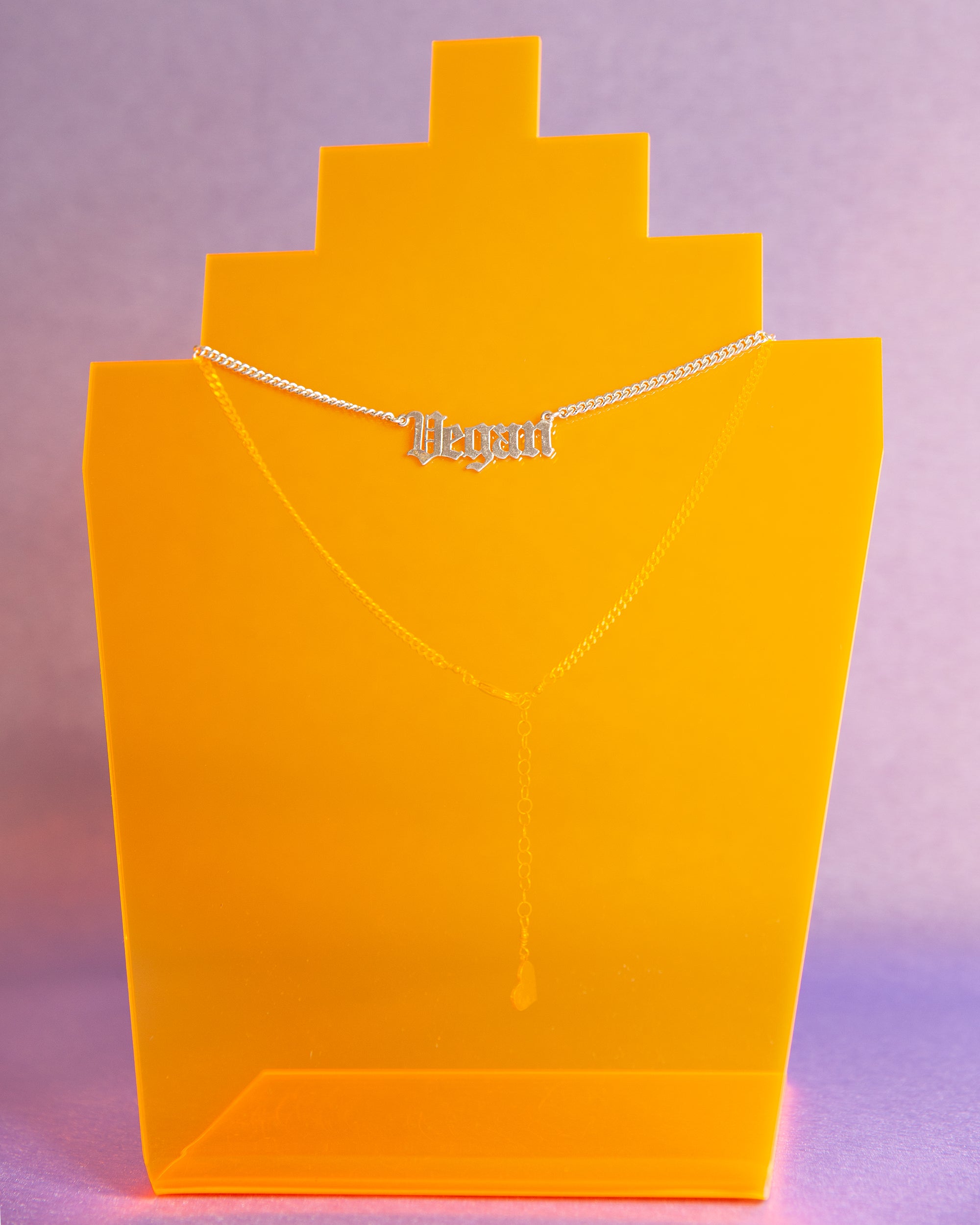 Vegan Nameplate Necklace