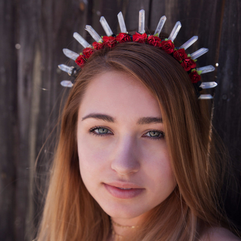 Red Rose Crystal Crown