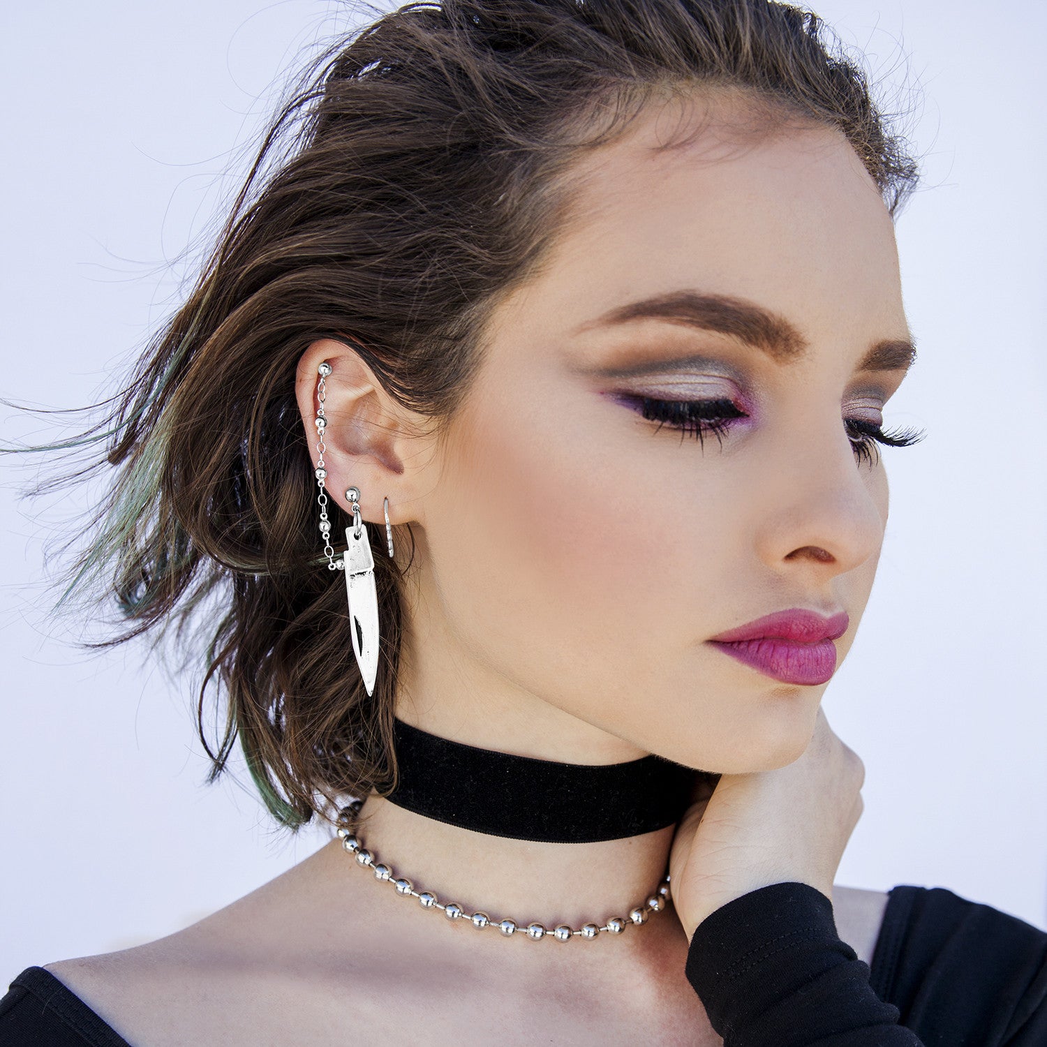 La Noche Negra Earring Chain