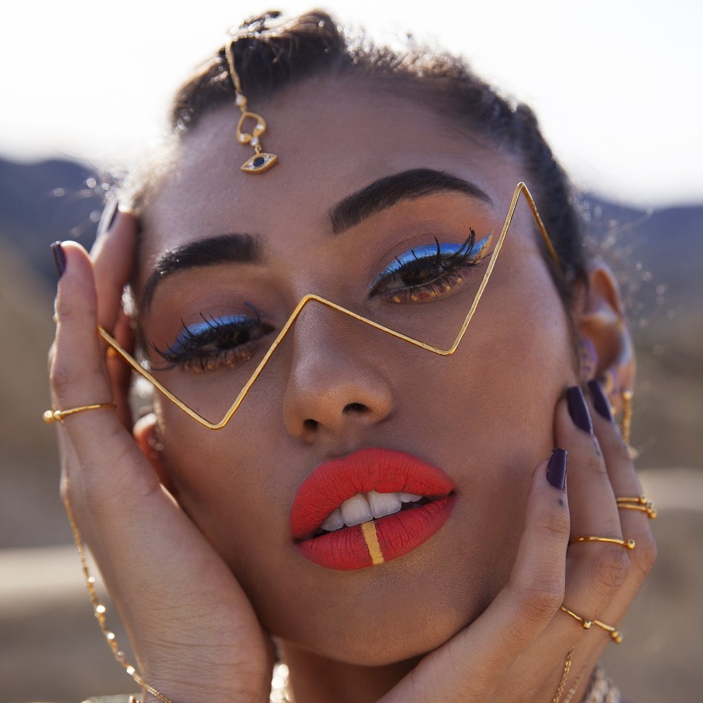 Inverted Triangle Wire Glasses