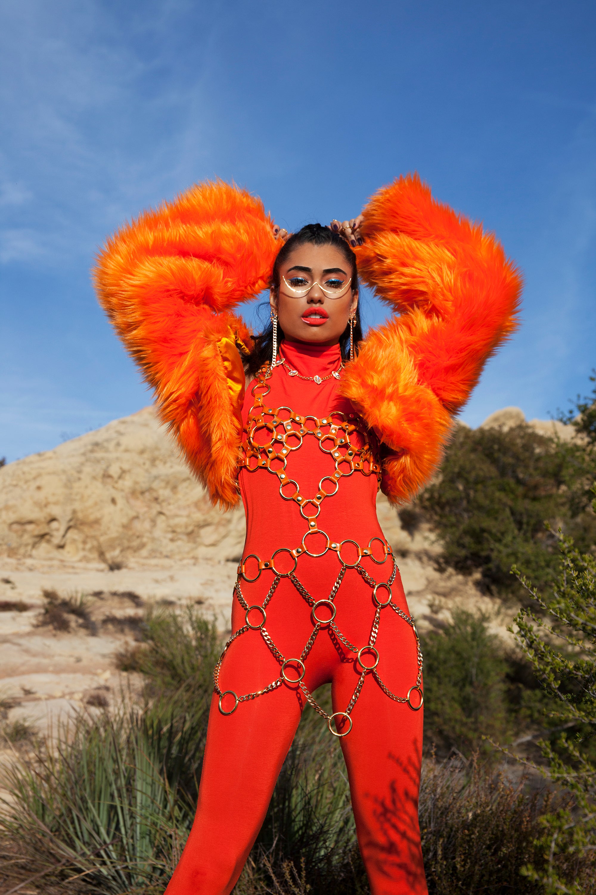 Leather Chain Bodysuit