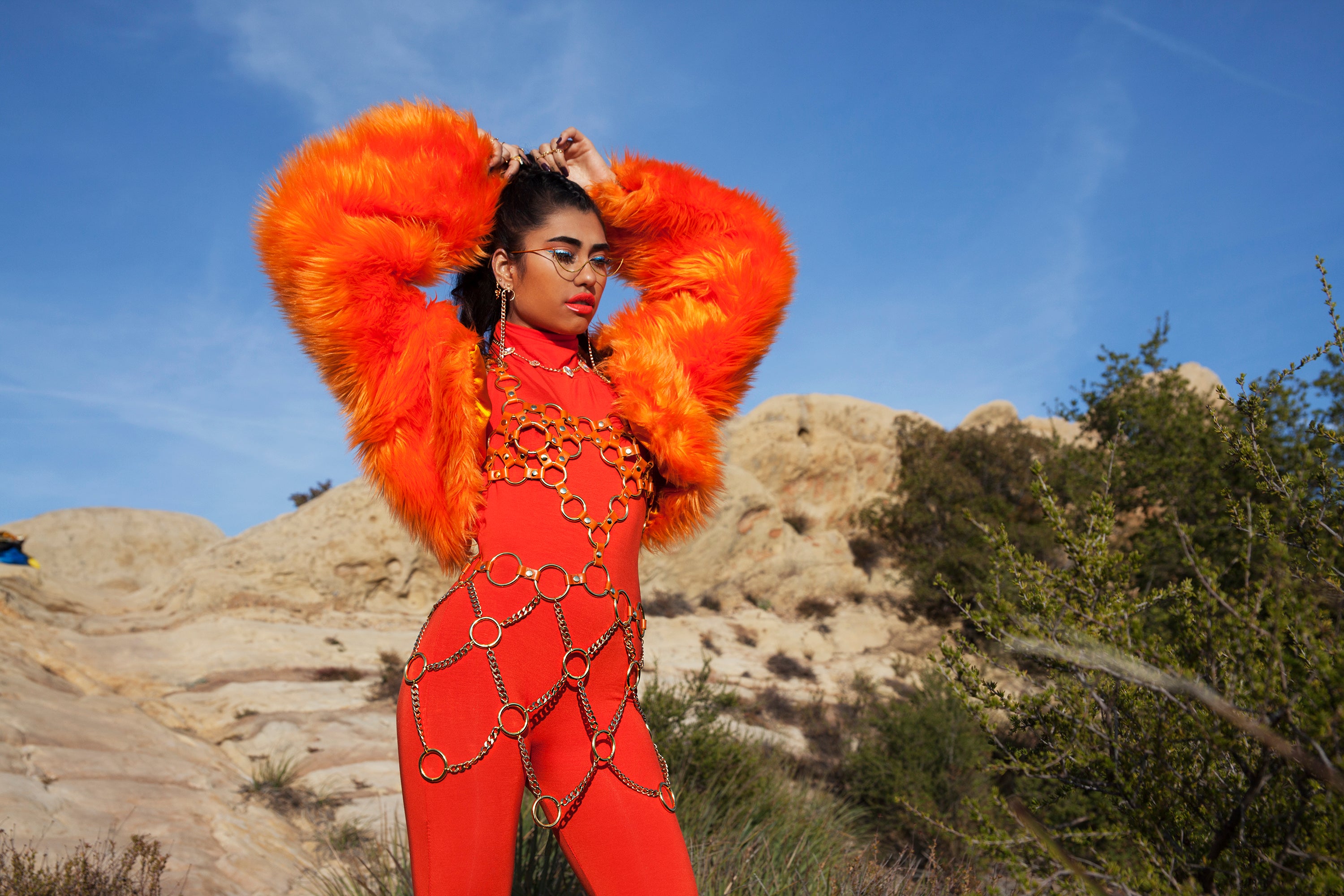 Leather Chain Bodysuit