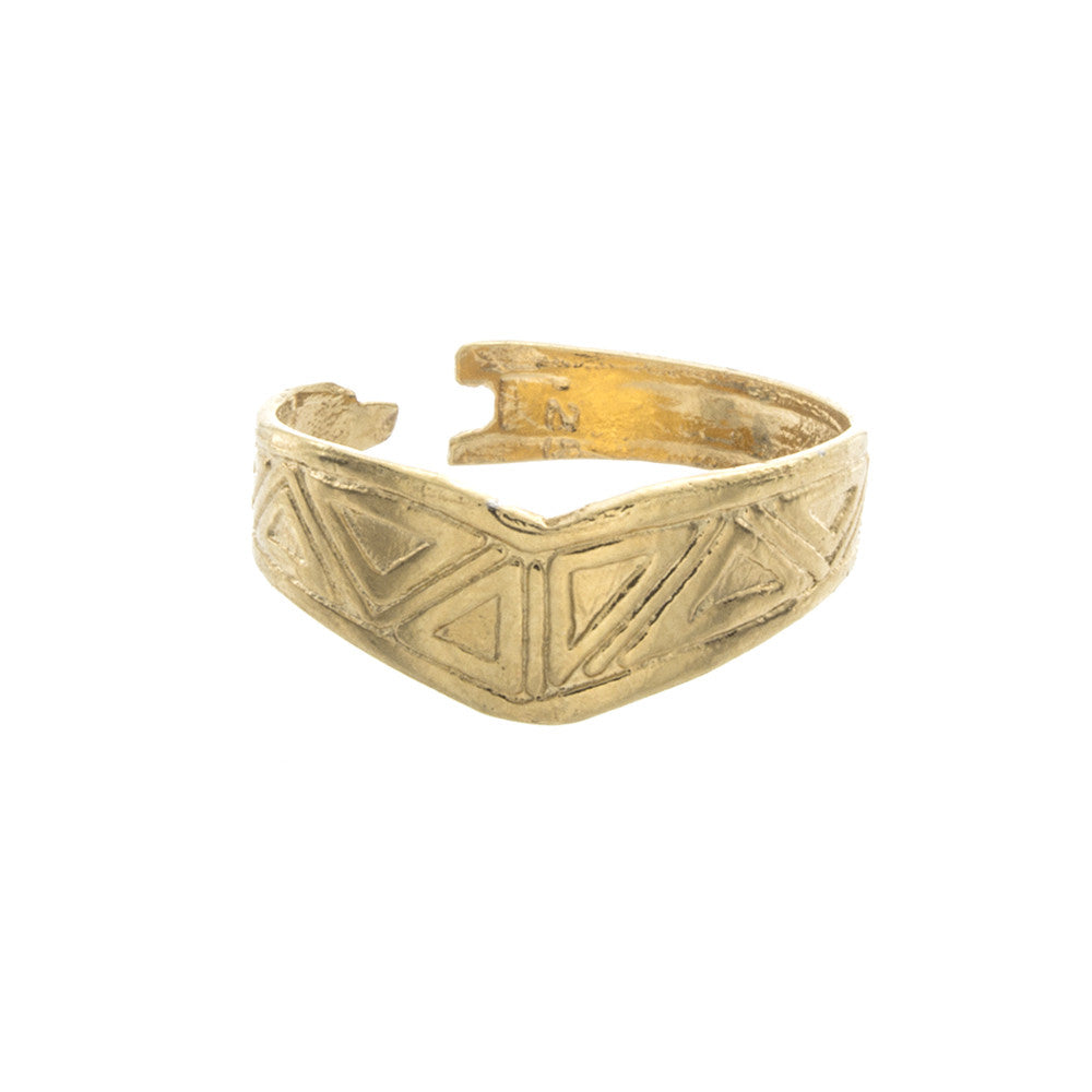 Tribal Chevron Toe Ring