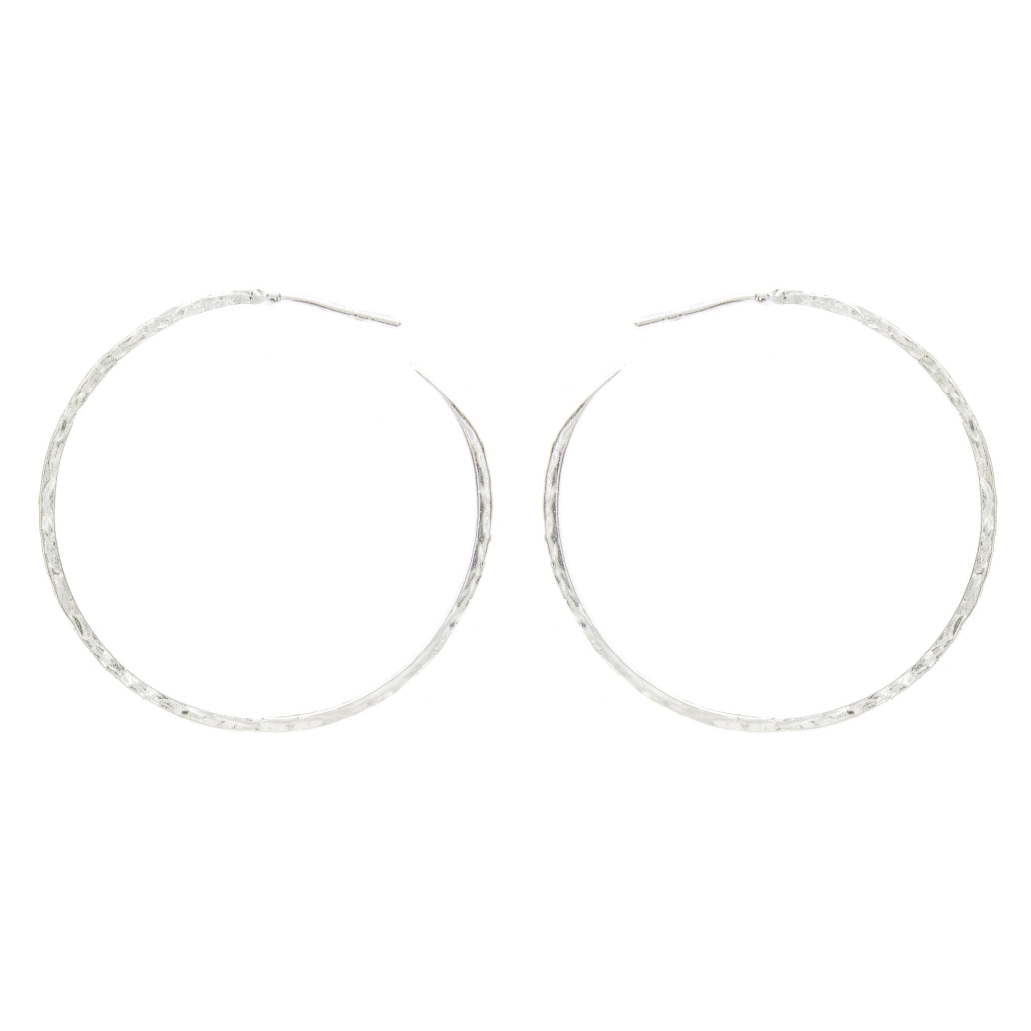 Hammered Hoop Earrings