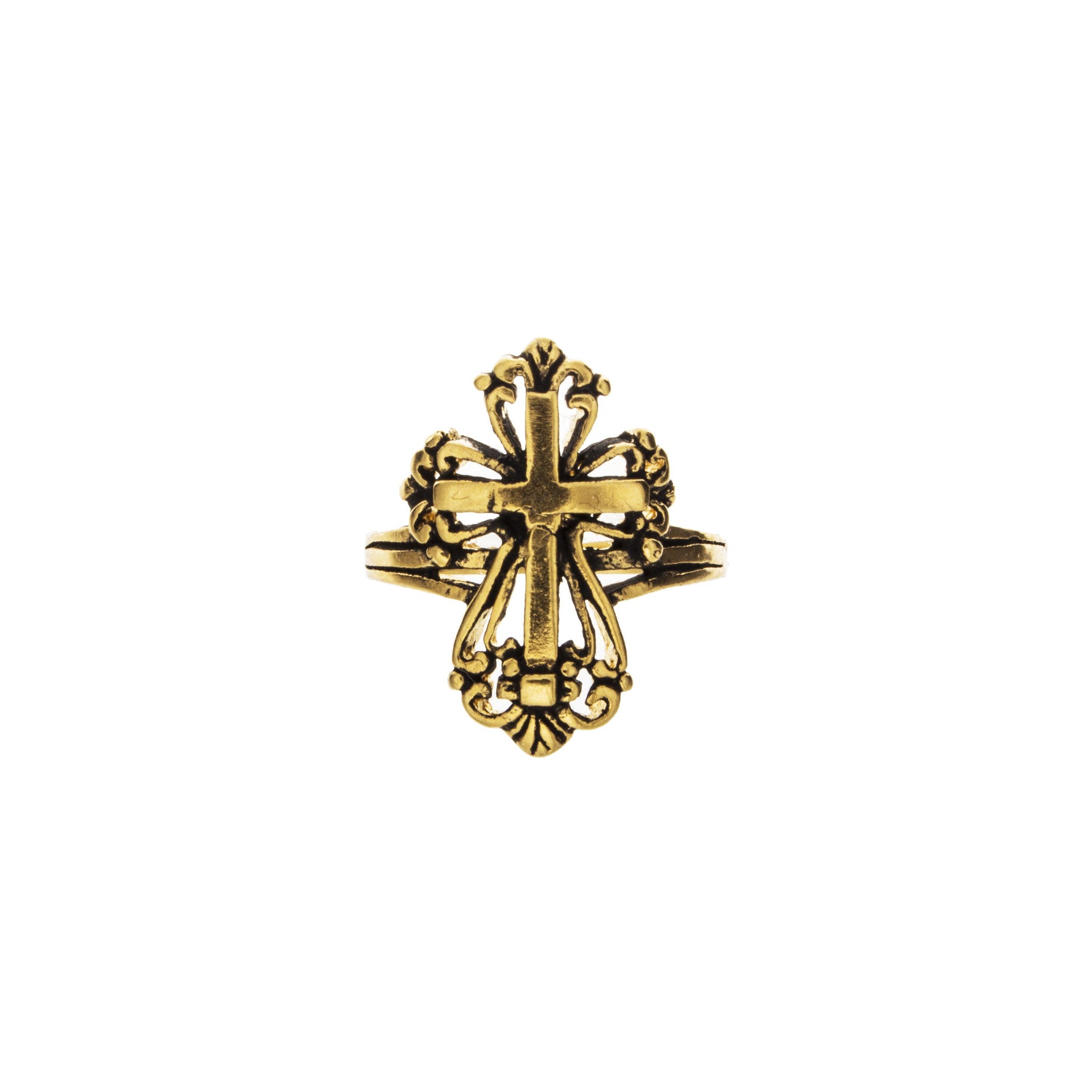 Antique Cross Knuckle Ring