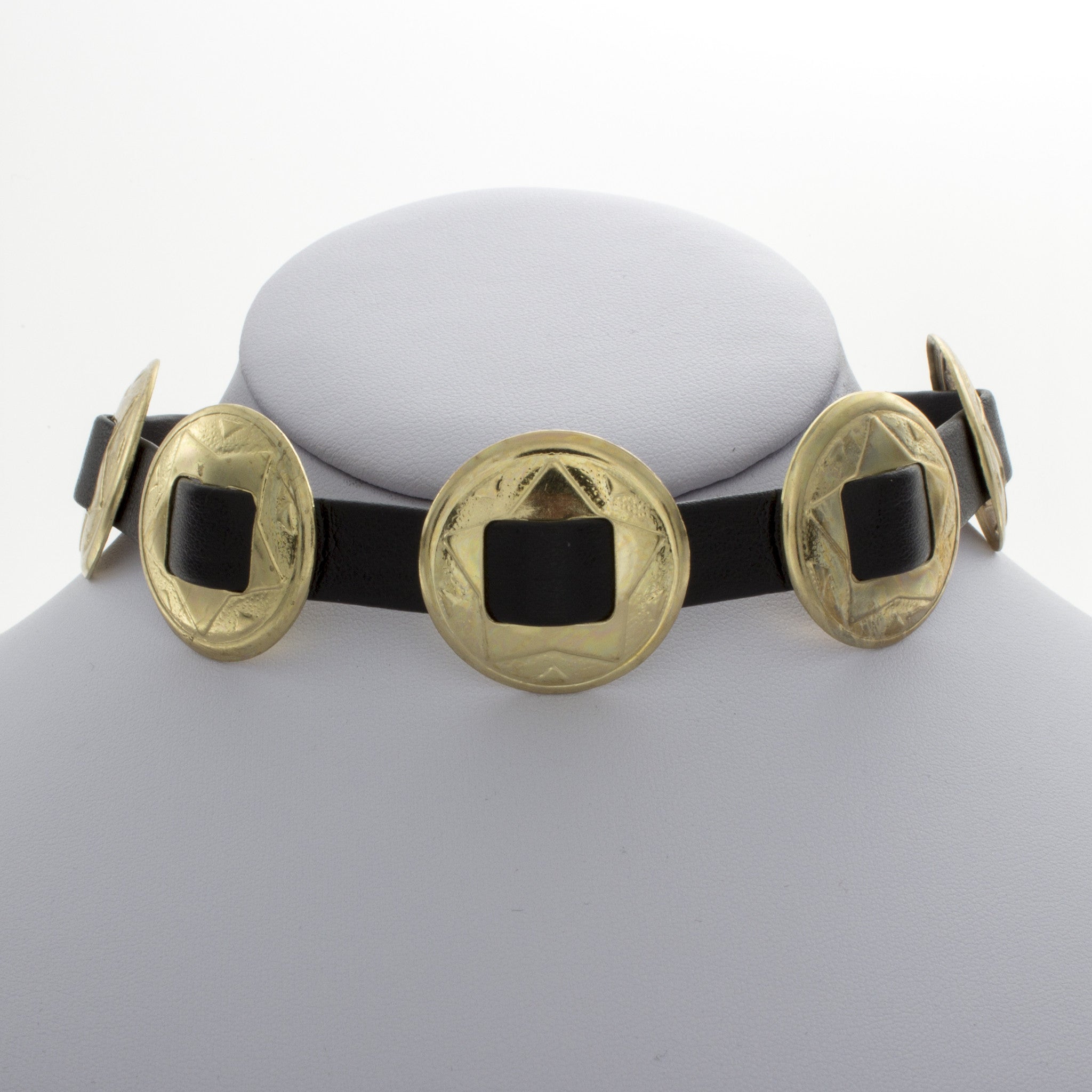 Leather Concho Choker
