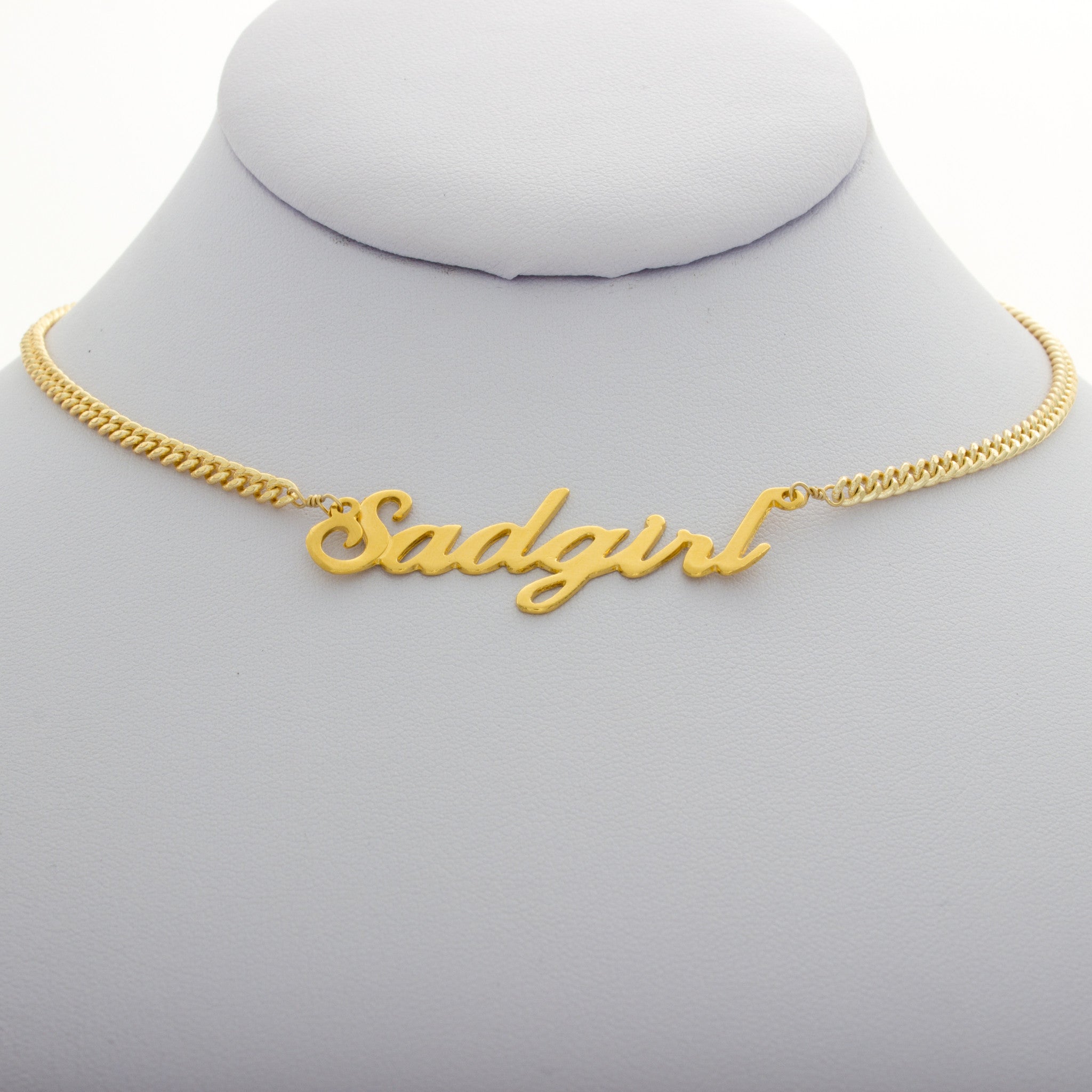 Sadgirl Nameplate Necklace