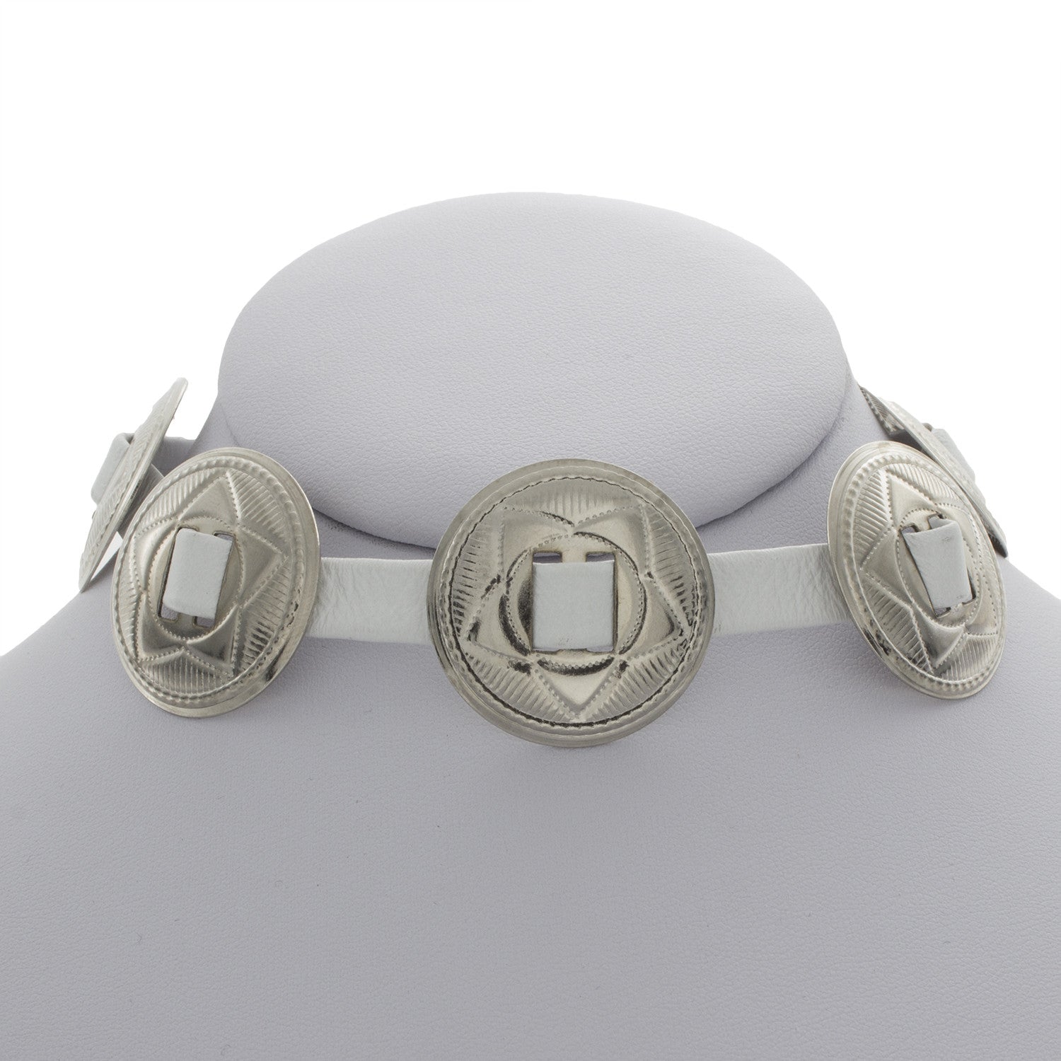 Leather Concho Choker