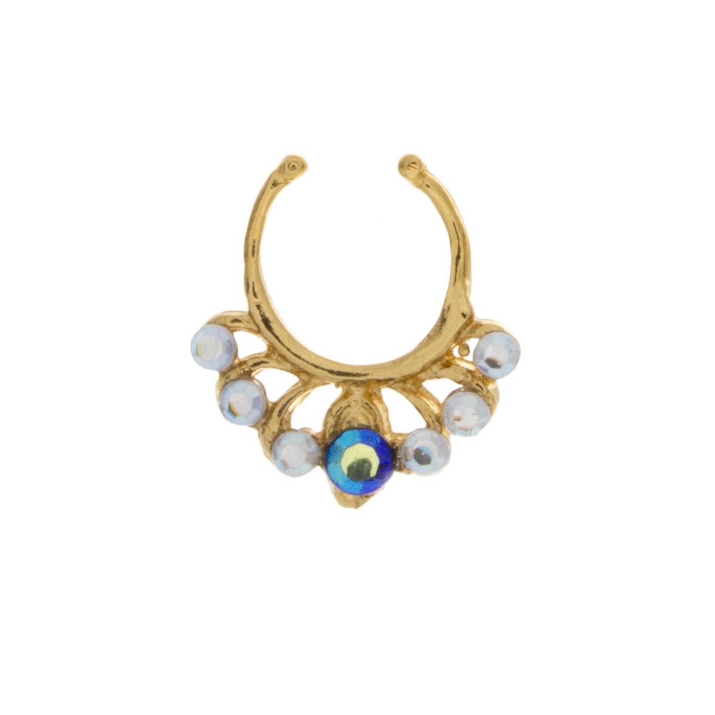 Jeweled Titanium and Clear Europa Clip