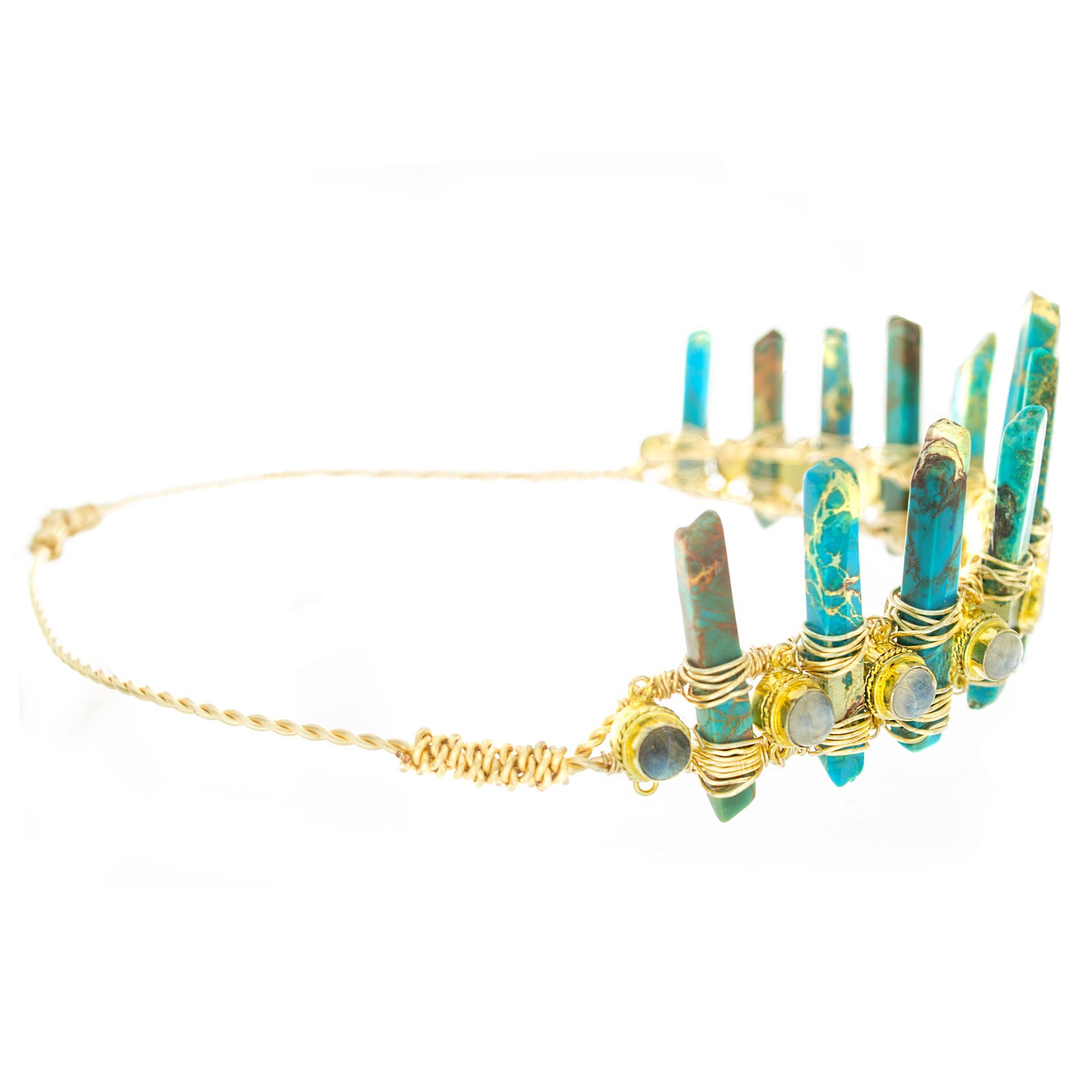 Moon Stone Turquoise Crown