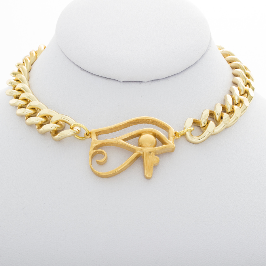 Eye Of Horus Thick Chain Choker