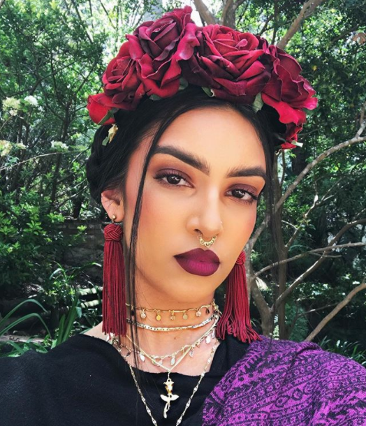 Rose Triple Chain Necklace