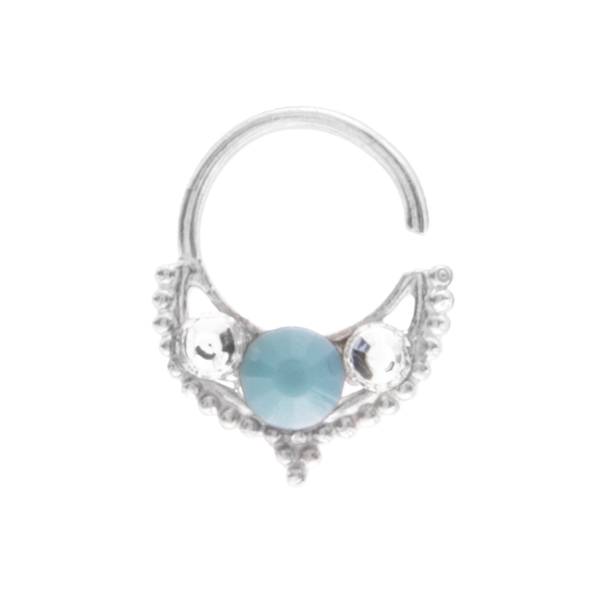 Turquoise and Clear Jewel Freya Ring