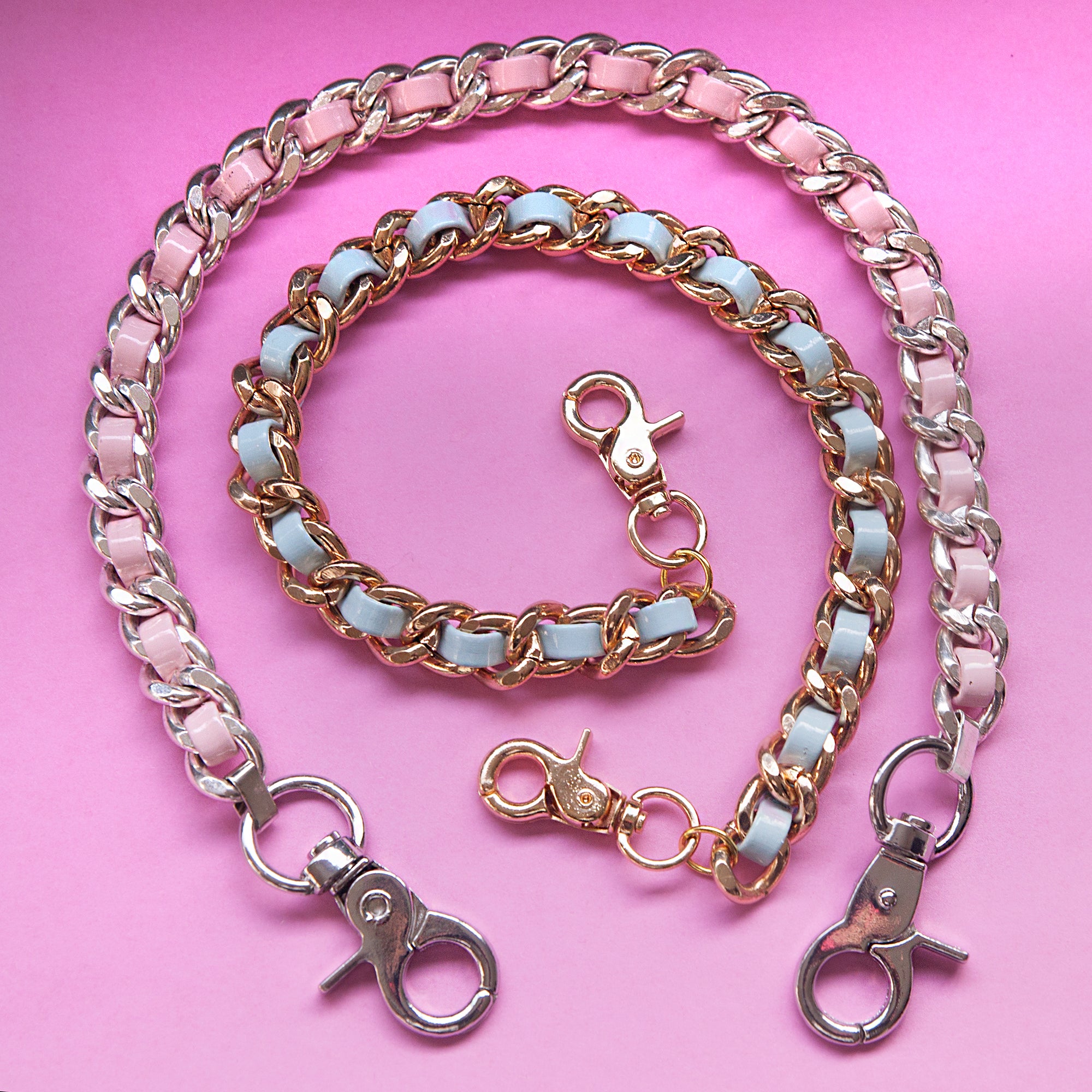 Woven Leather Pocket Chain