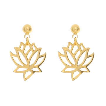 Lotus Charm Earrings