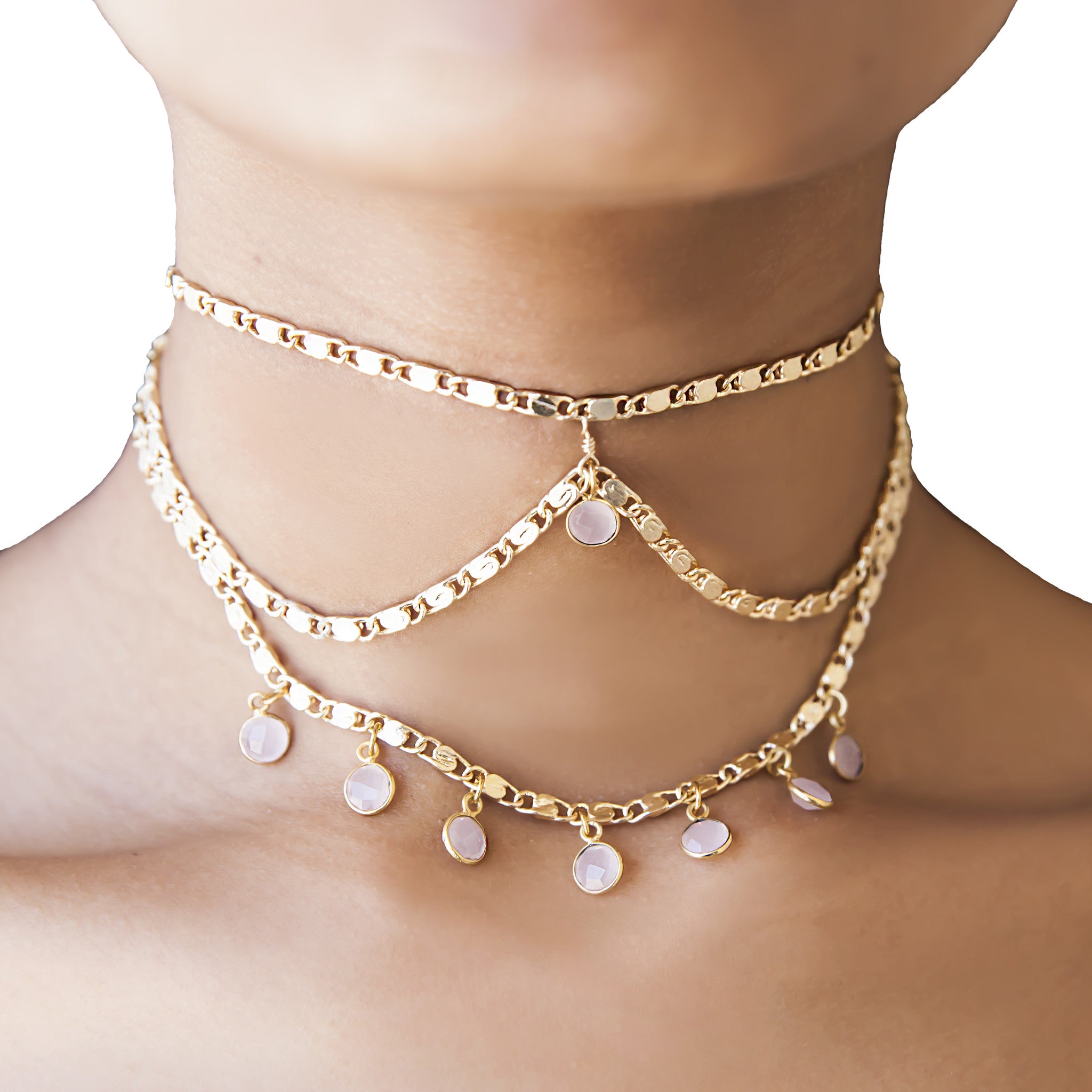 Gemstone Drop Choker