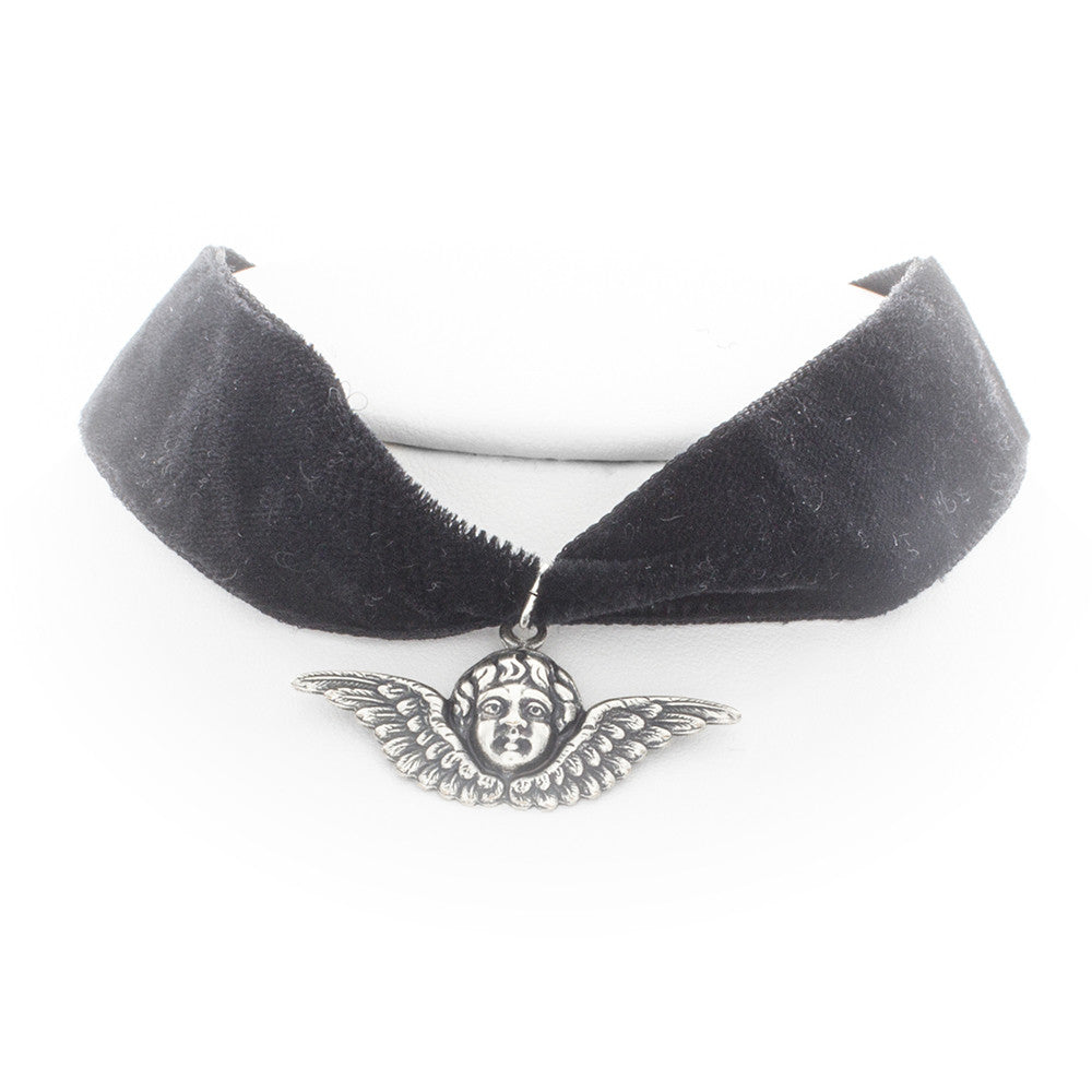 Black Velvet Angel Choker