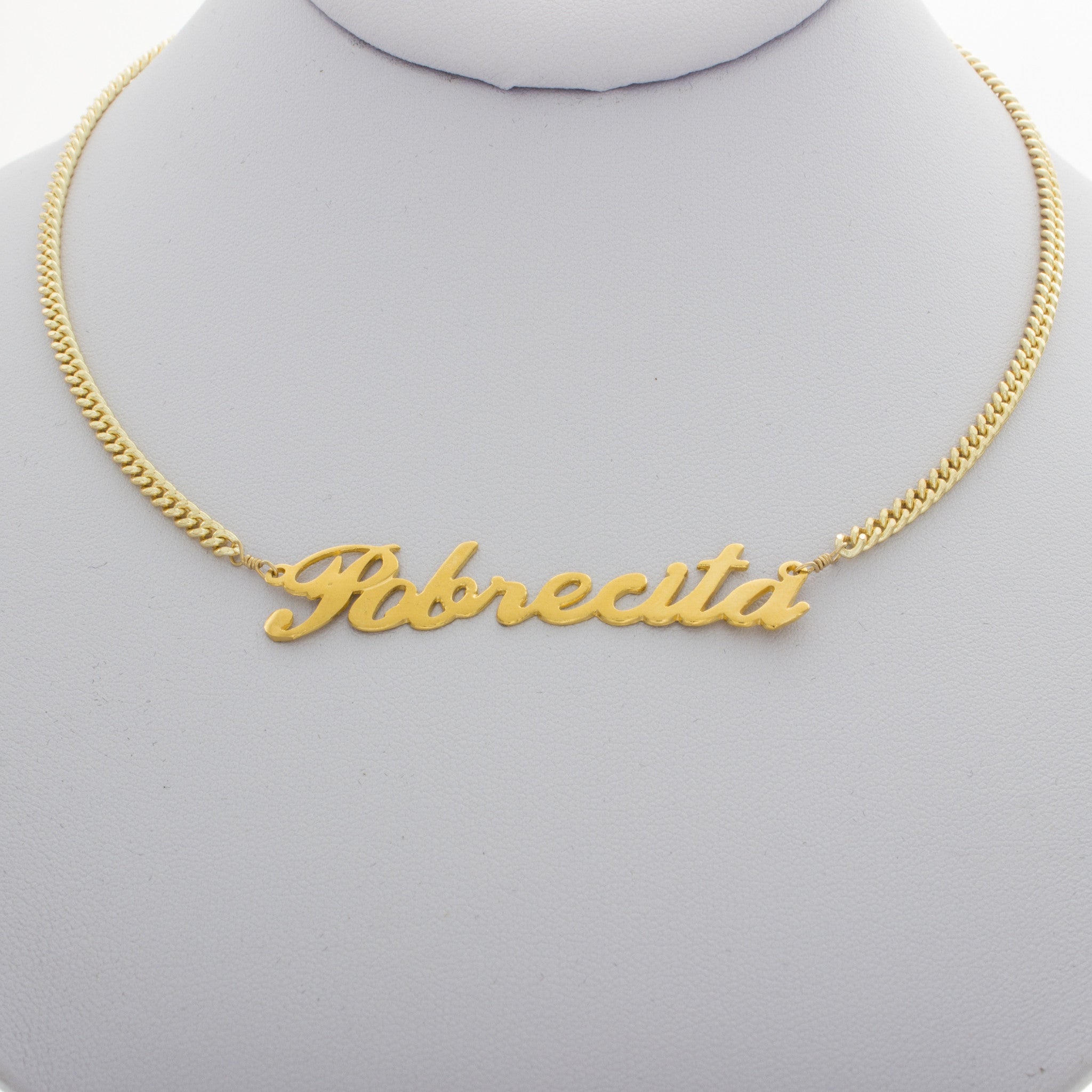 Pobrecita Nameplate Necklace