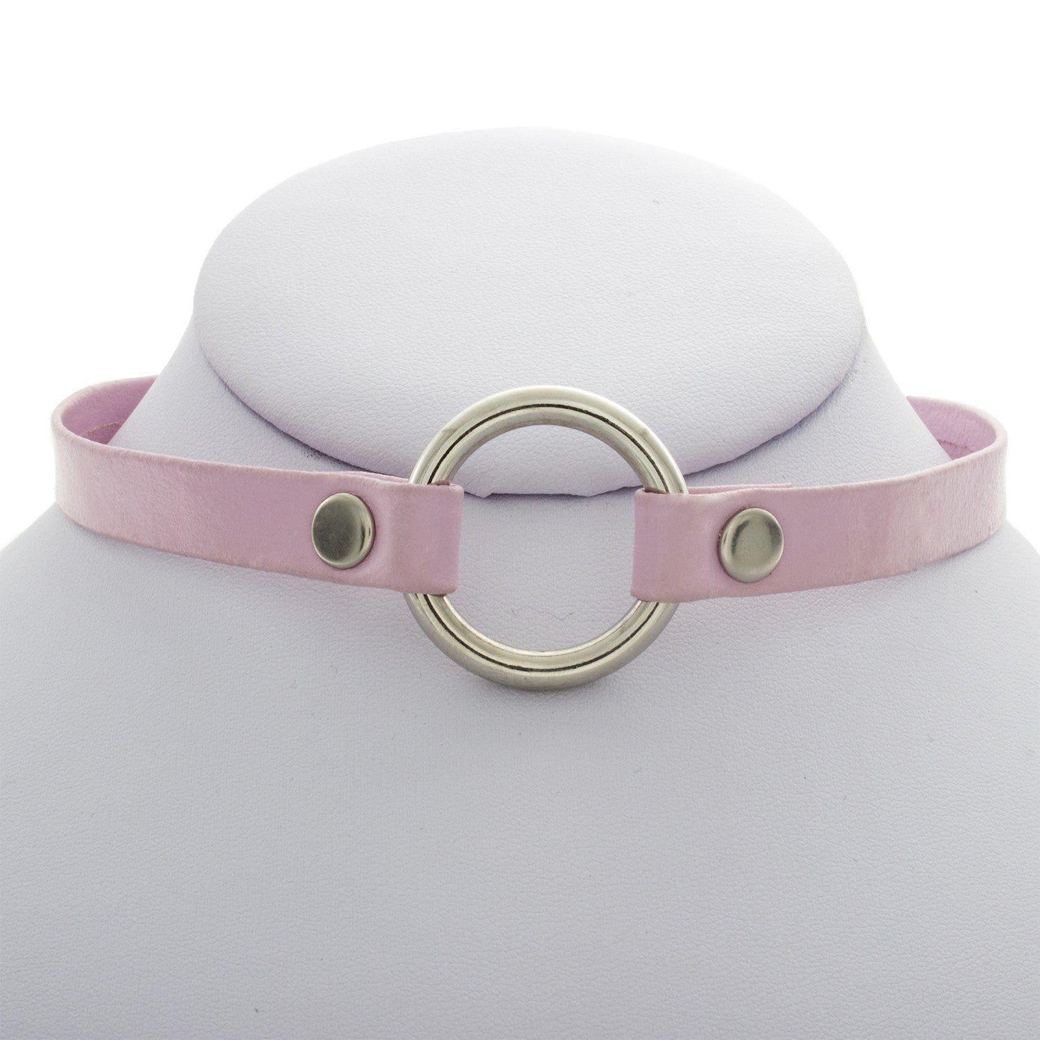 Leather Circle Ring Choker
