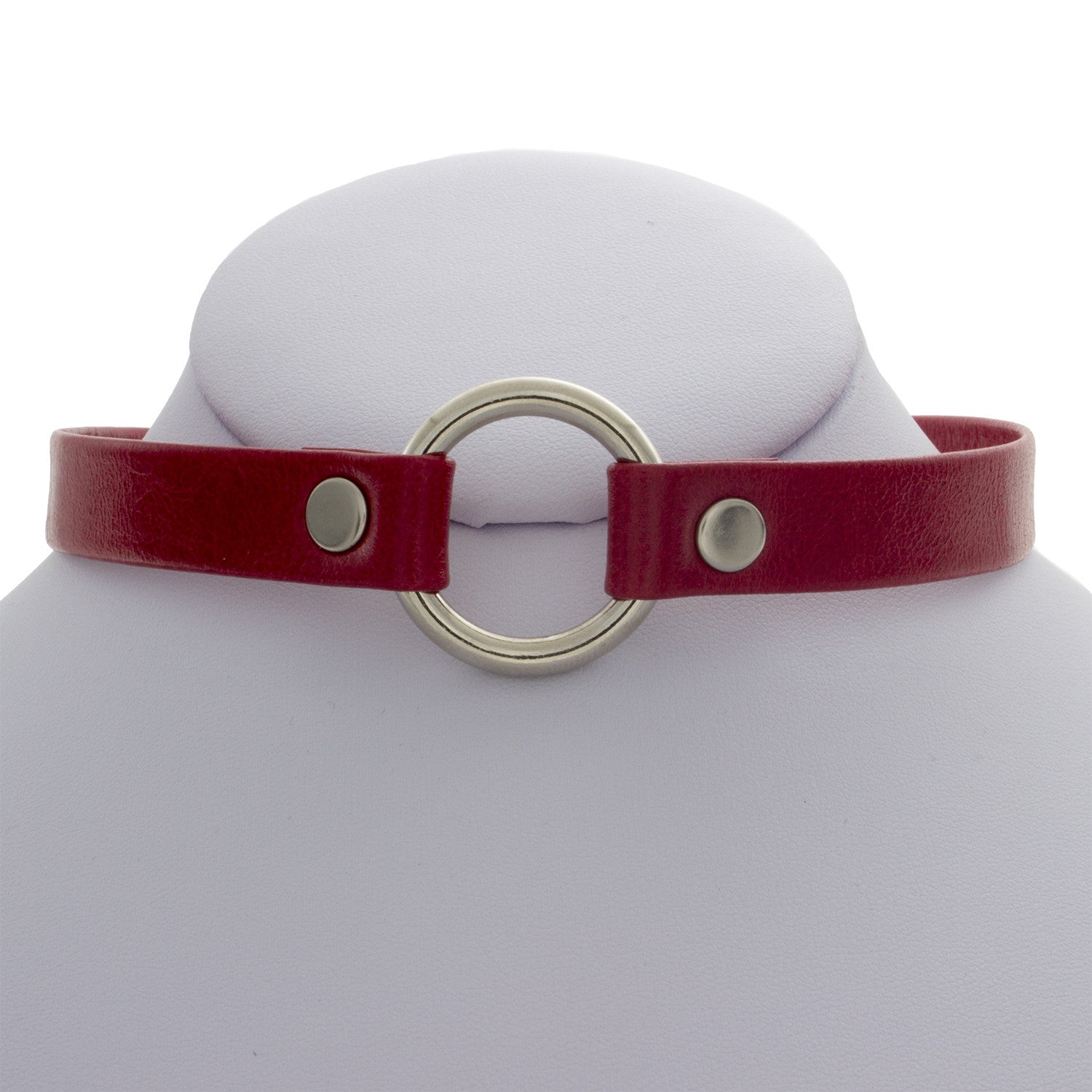 Leather Circle Ring Choker