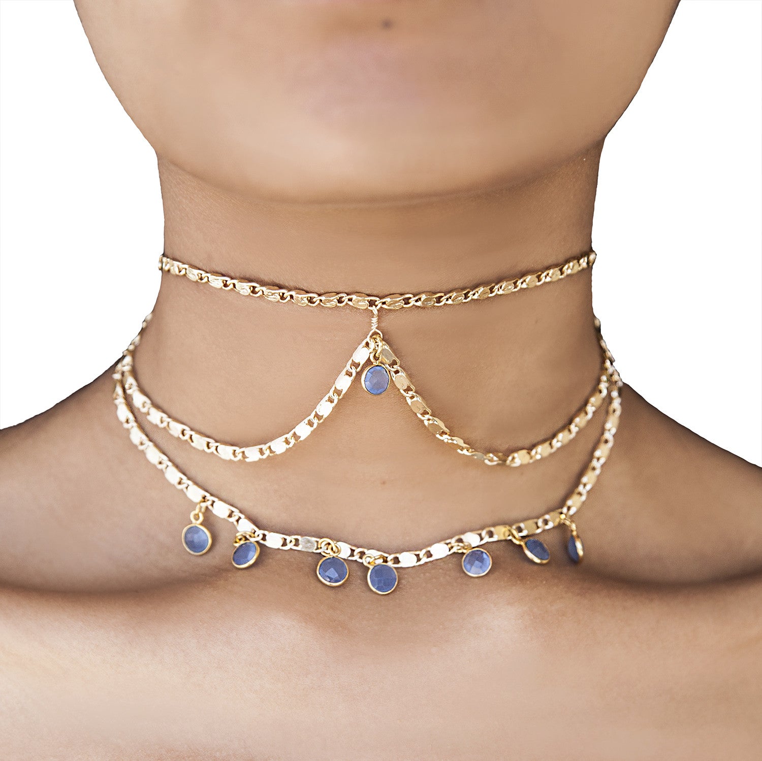 Gemstone Drop Choker