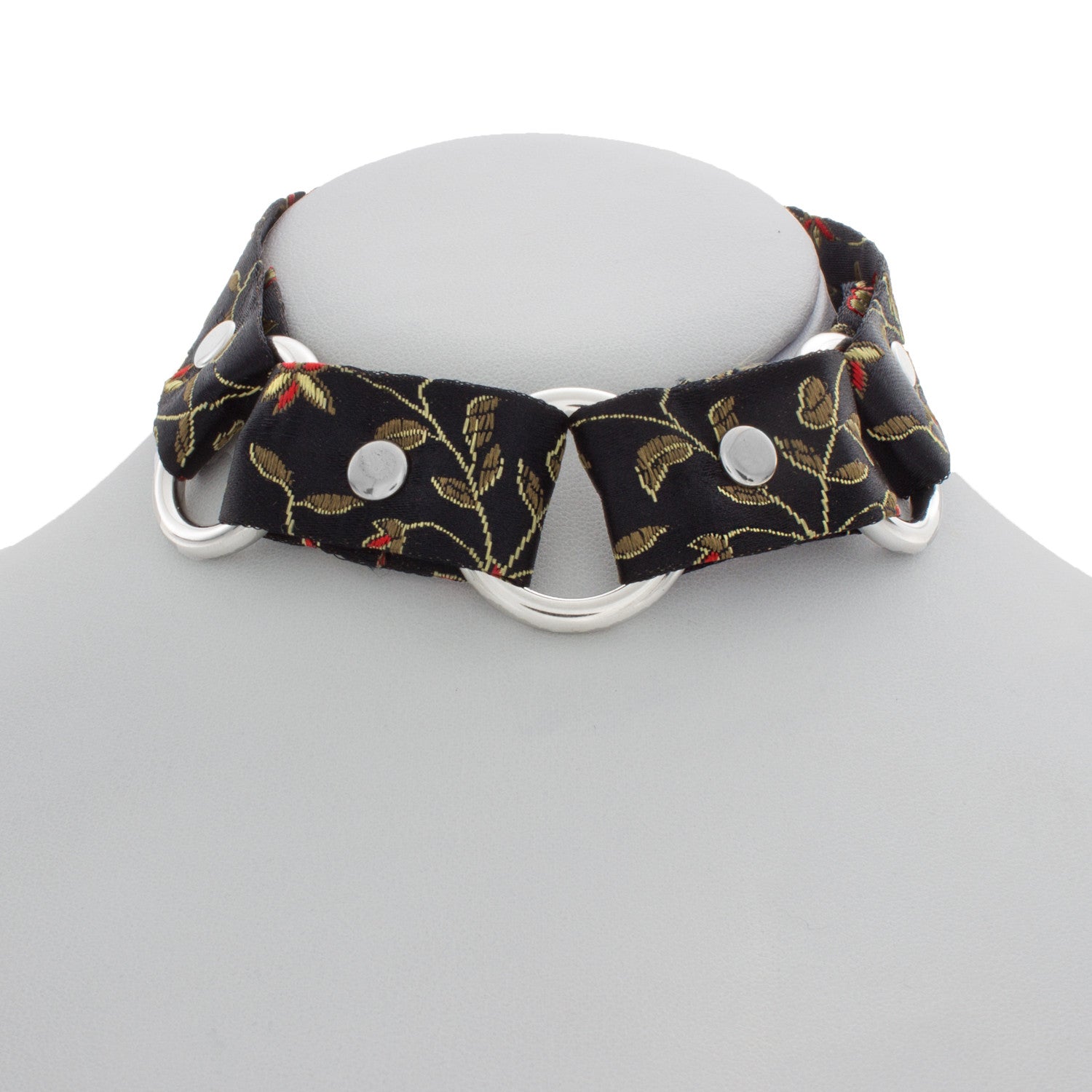 Blossoming Brocade Three Ring Choker