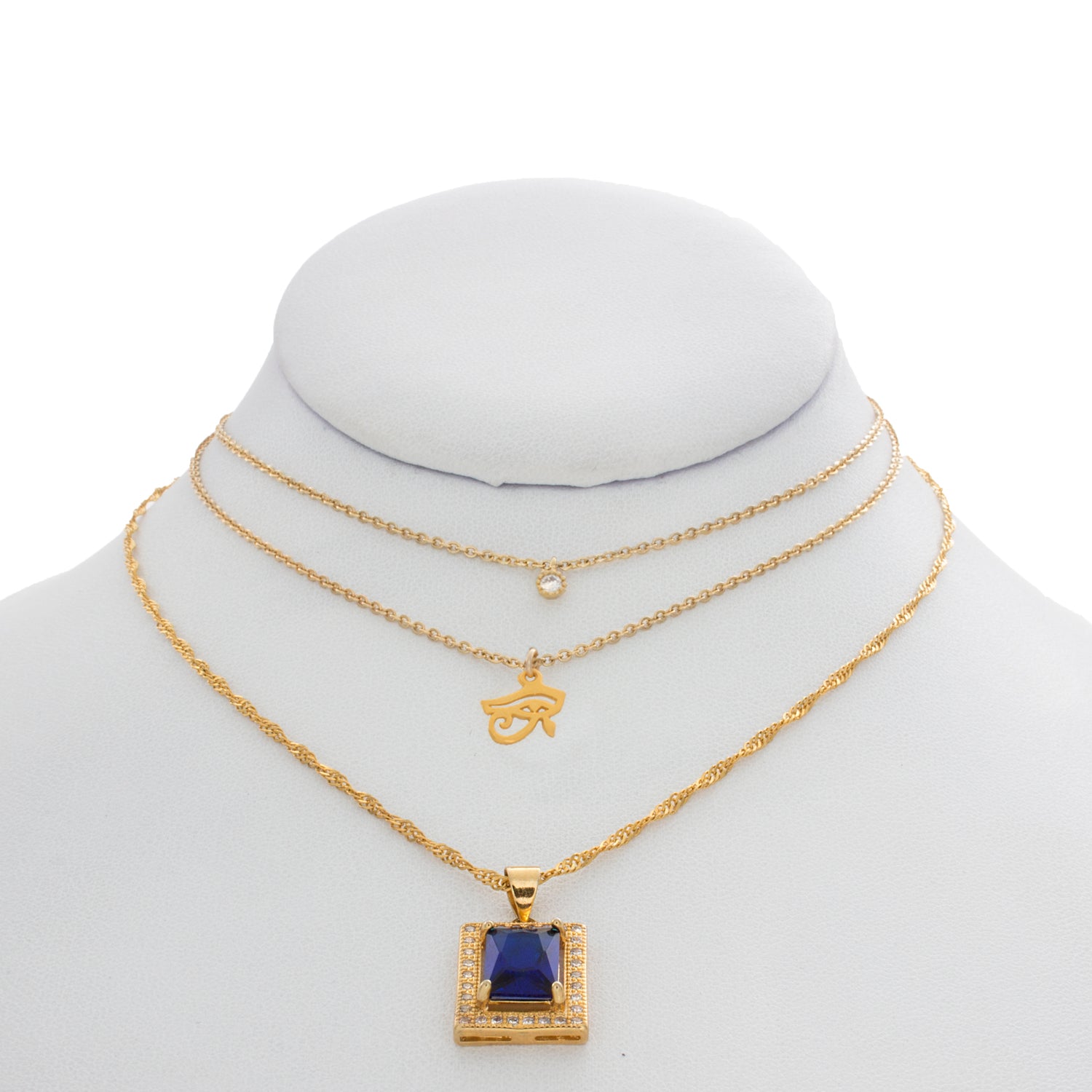 Sapphire Eyes Necklace