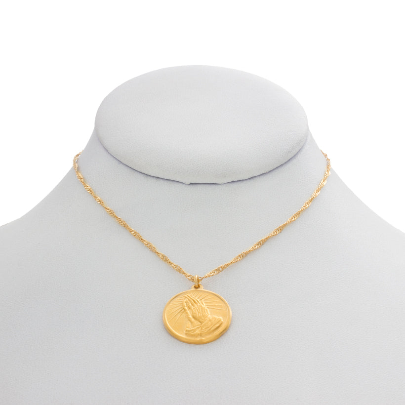 Simple Prayer Coin Necklace