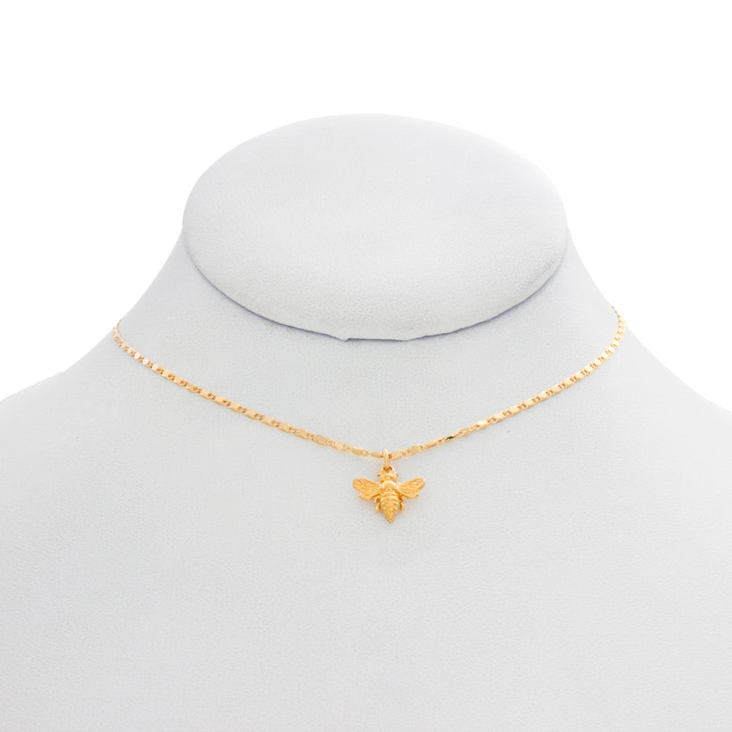 Simple Bee Charm Necklace