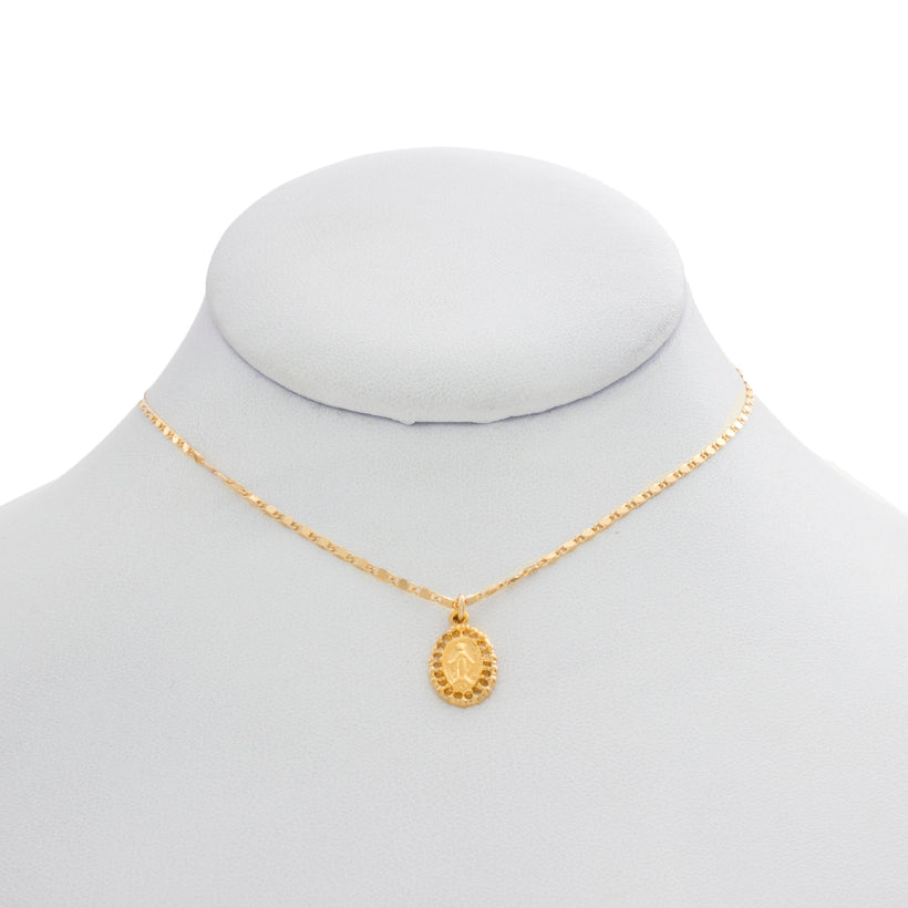 Simple Guadalupe Charm Necklace