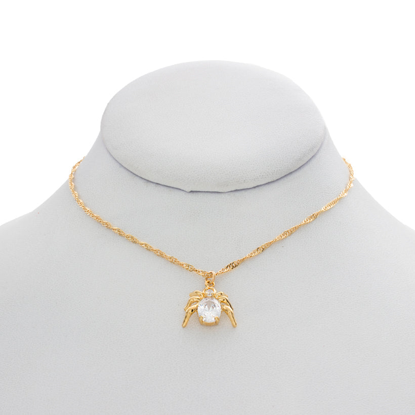 Rhinestone Arachnid Necklace