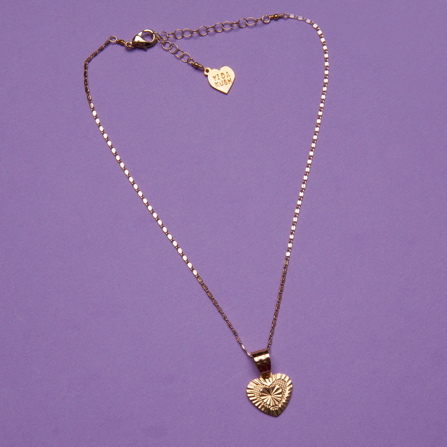 Diamond Cut Heart Necklace