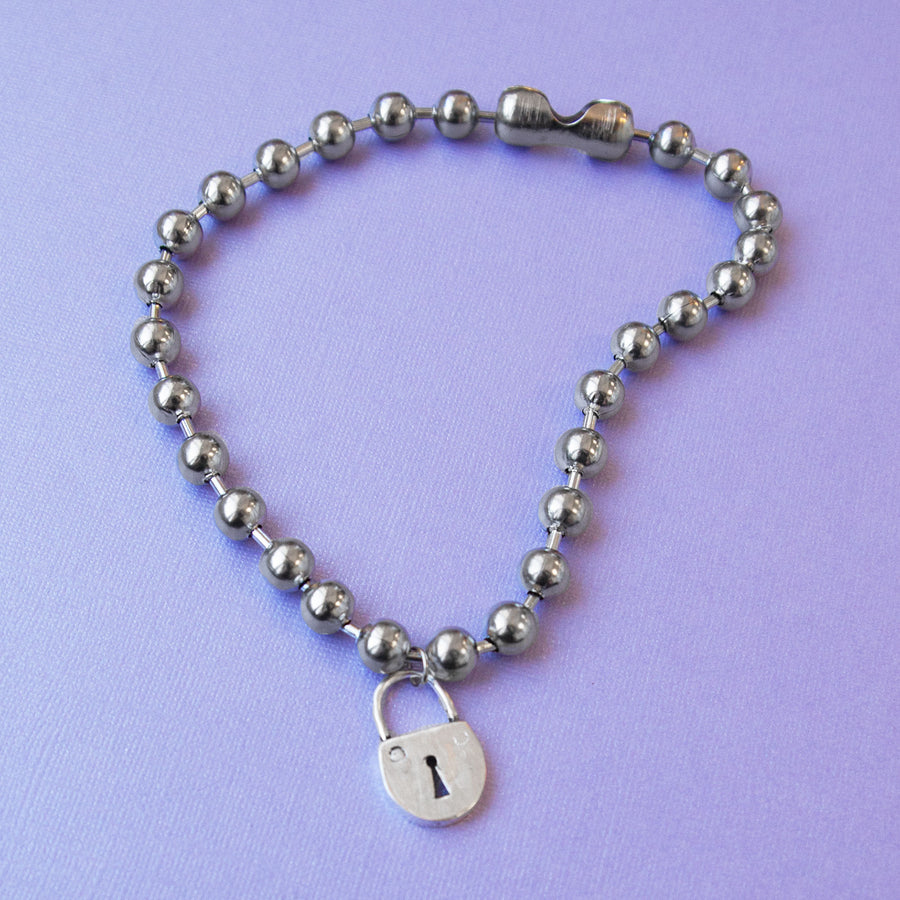 Ball & Chain Lock Necklace