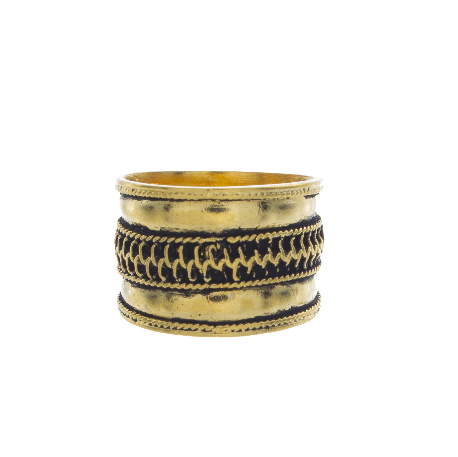 Crosshatch Indian Band Knuckle Ring