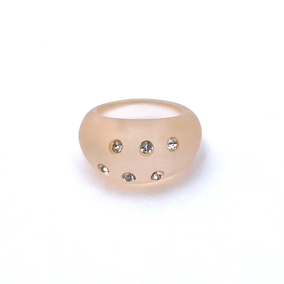 Peach Opaque Pastel Tights Ring