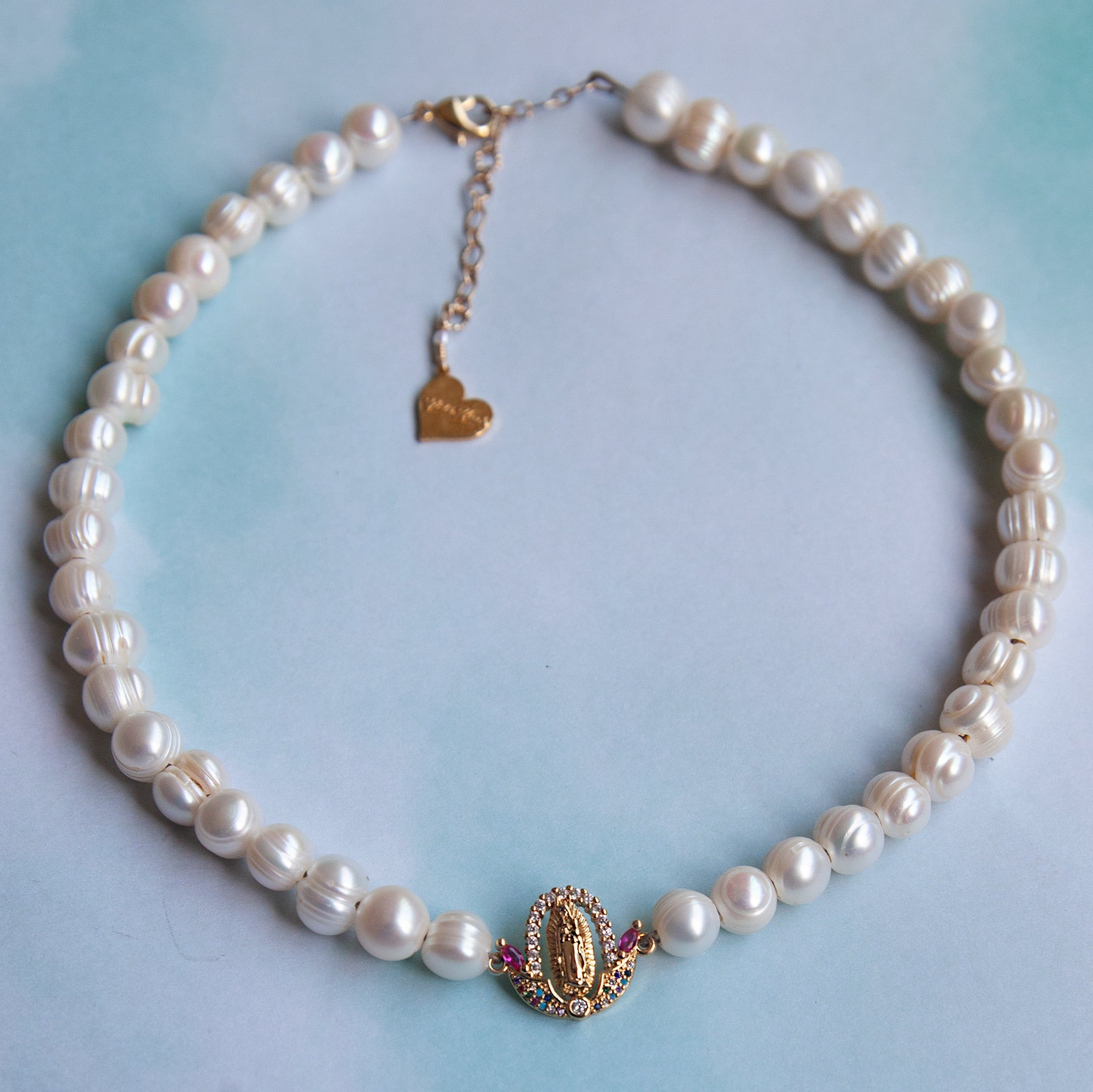 La Virgen Ruby Pearl Necklace
