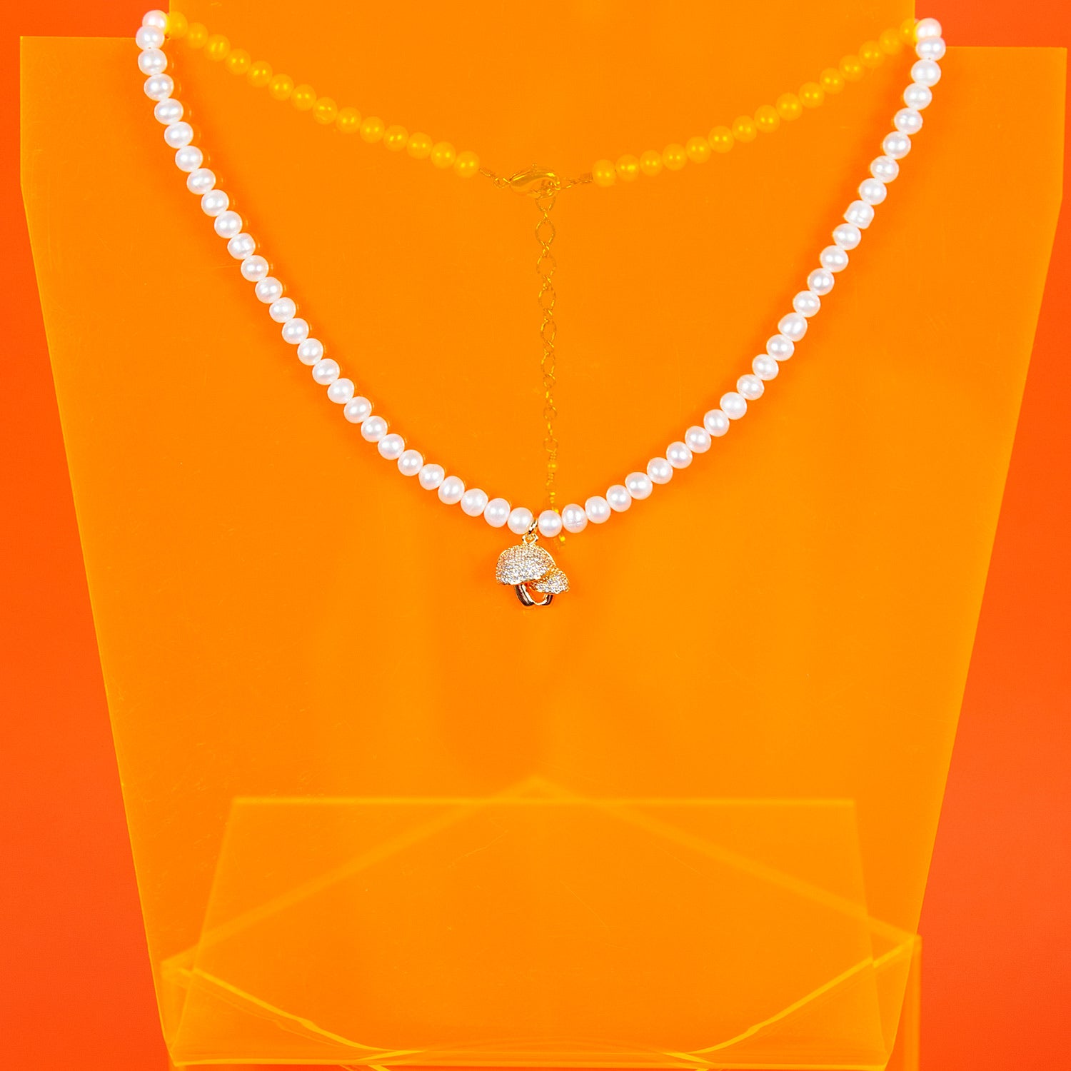 Pearl Mushroom Necklace